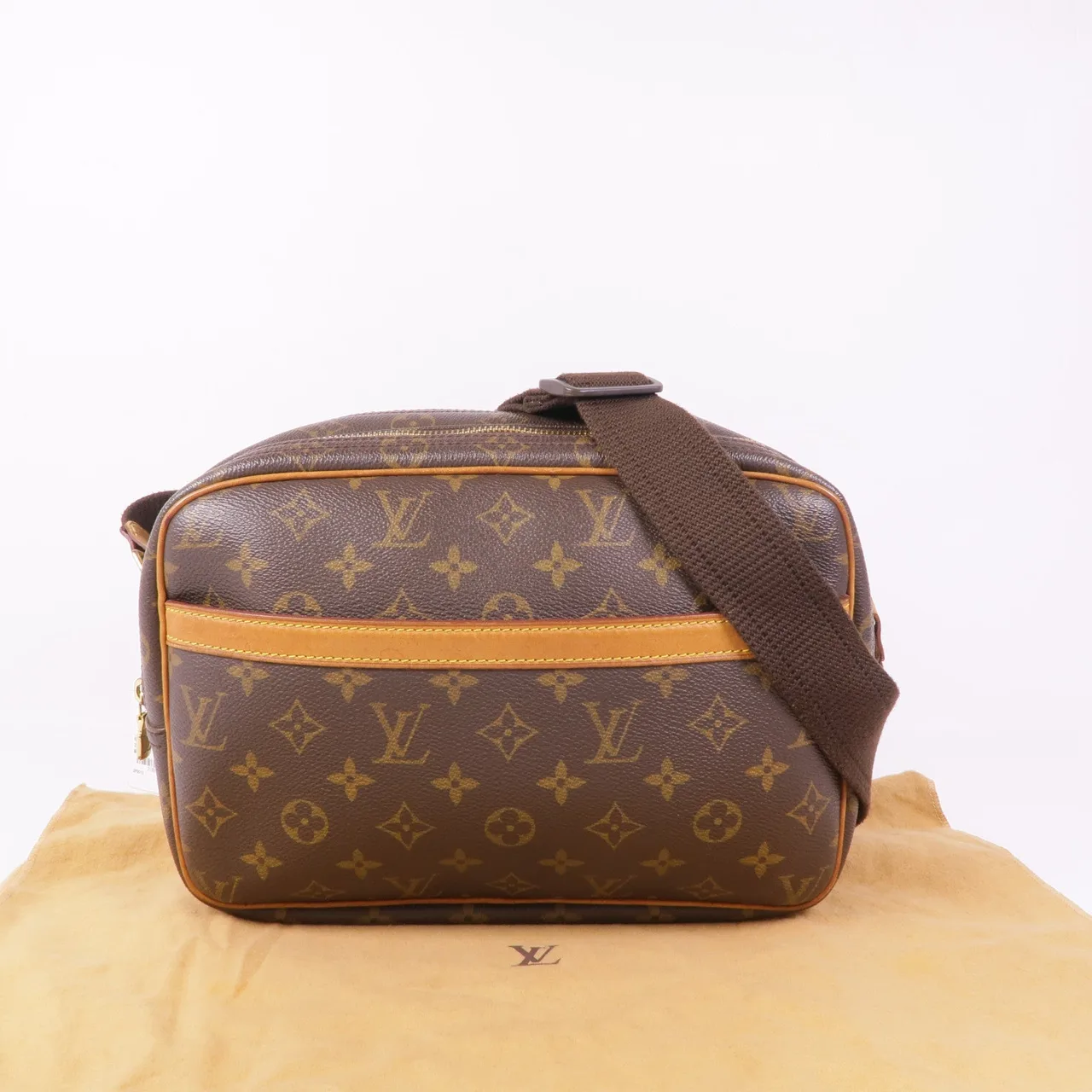 LOUIS VUITTON Reporter M45254 肩背包 塗層帆布 棕色 塗層帆布 中古品B - 縮圖 12