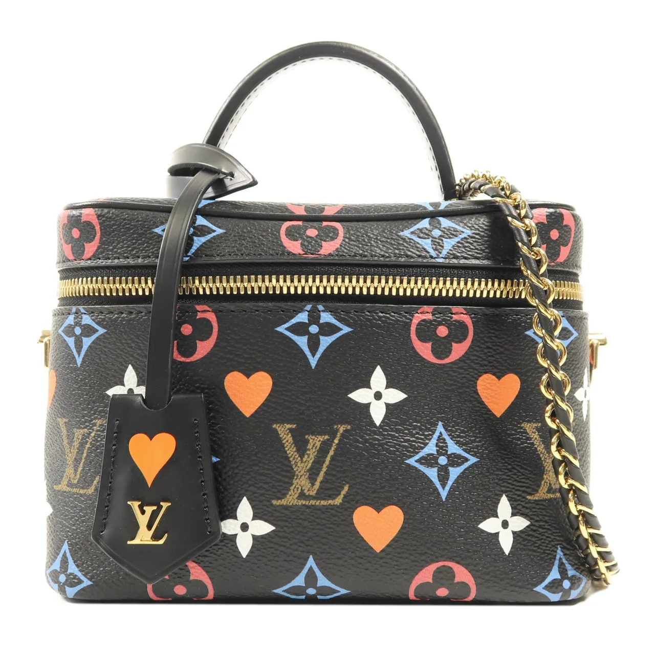 LOUIS VUITTON Vanity M57482 兩用包 塗層帆布 黑色 / 多種顏色 / Black