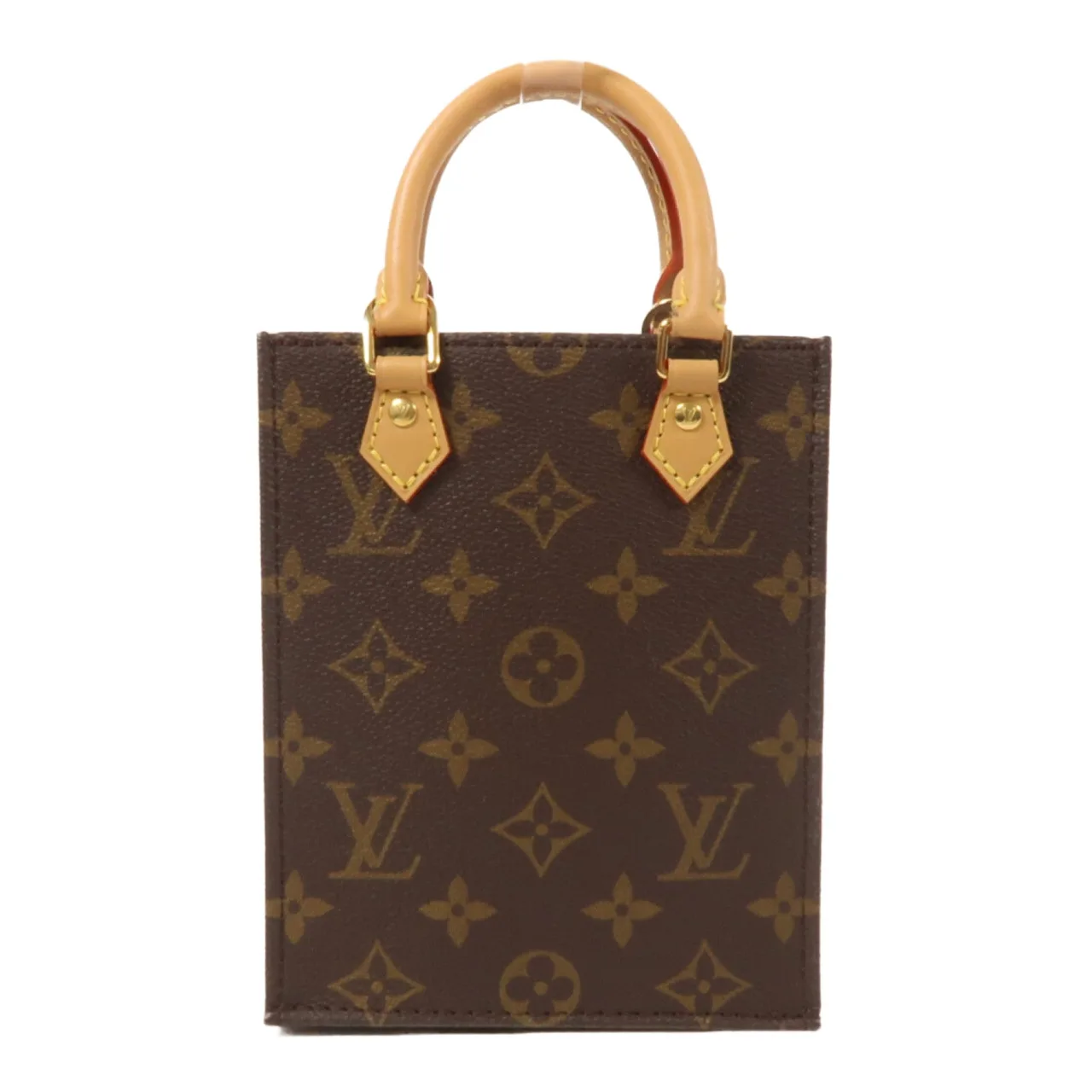 LOUIS VUITTON Petit Sac Plat M69442 兩用包 塗層帆布 棕色
