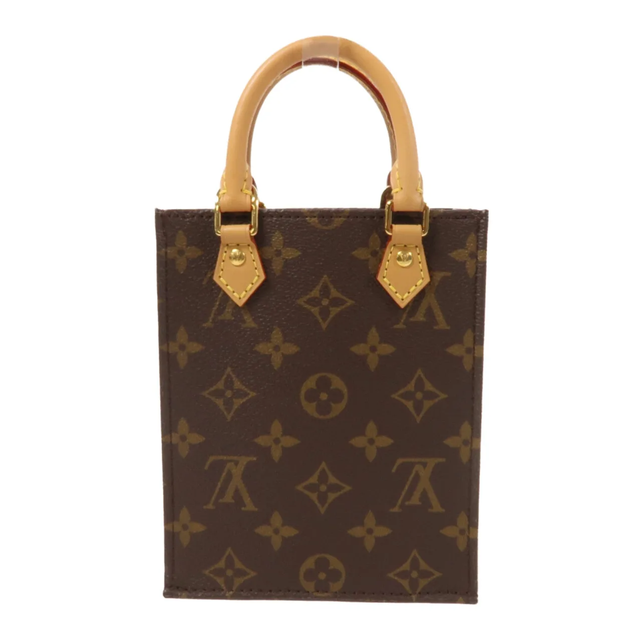 LOUIS VUITTON Petit Sac Plat M69442 兩用包 塗層帆布 棕色 塗層帆布 中古品A - 縮圖 2