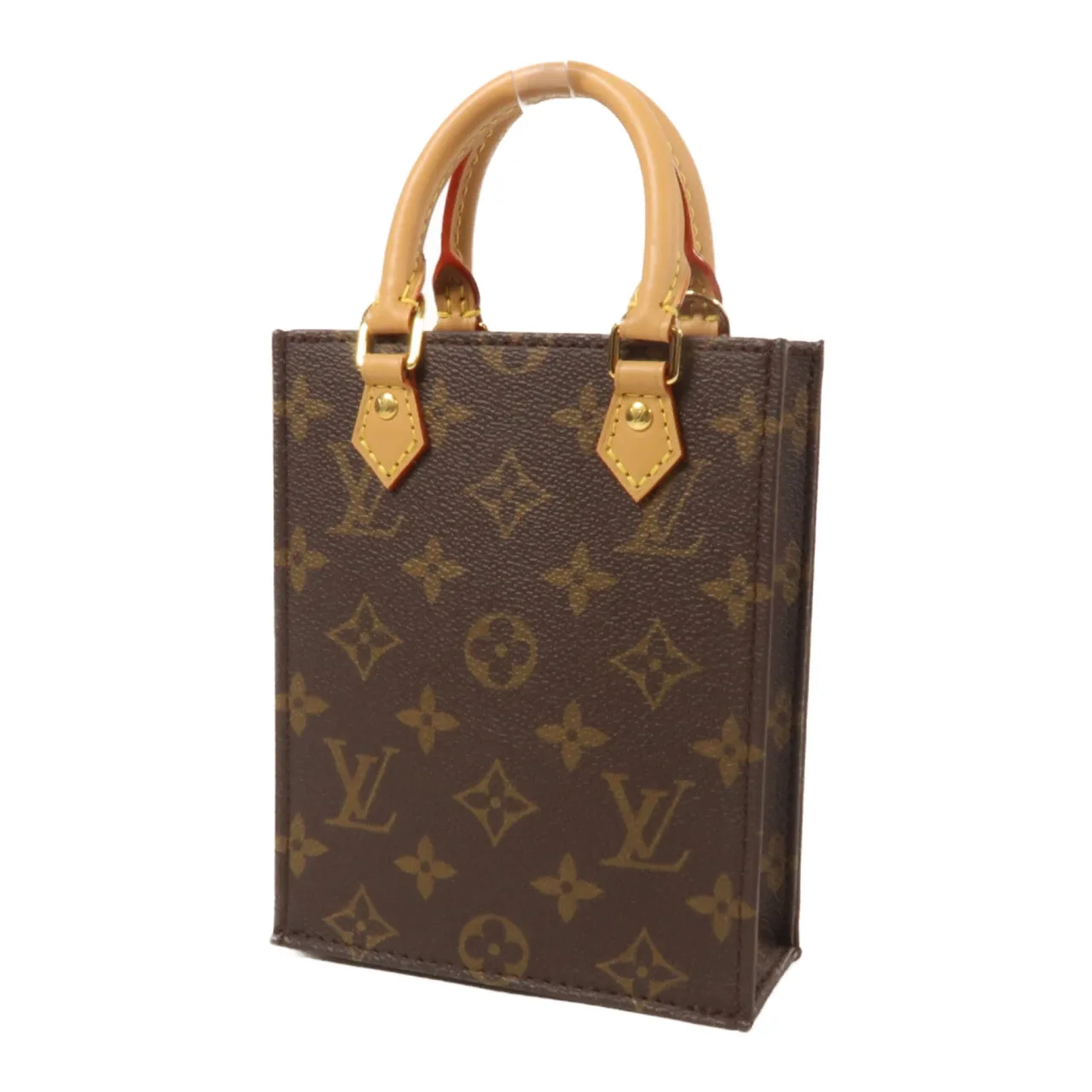 LOUIS VUITTON Petit Sac Plat M69442 兩用包 塗層帆布 棕色 塗層帆布 中古品A - 縮圖 3