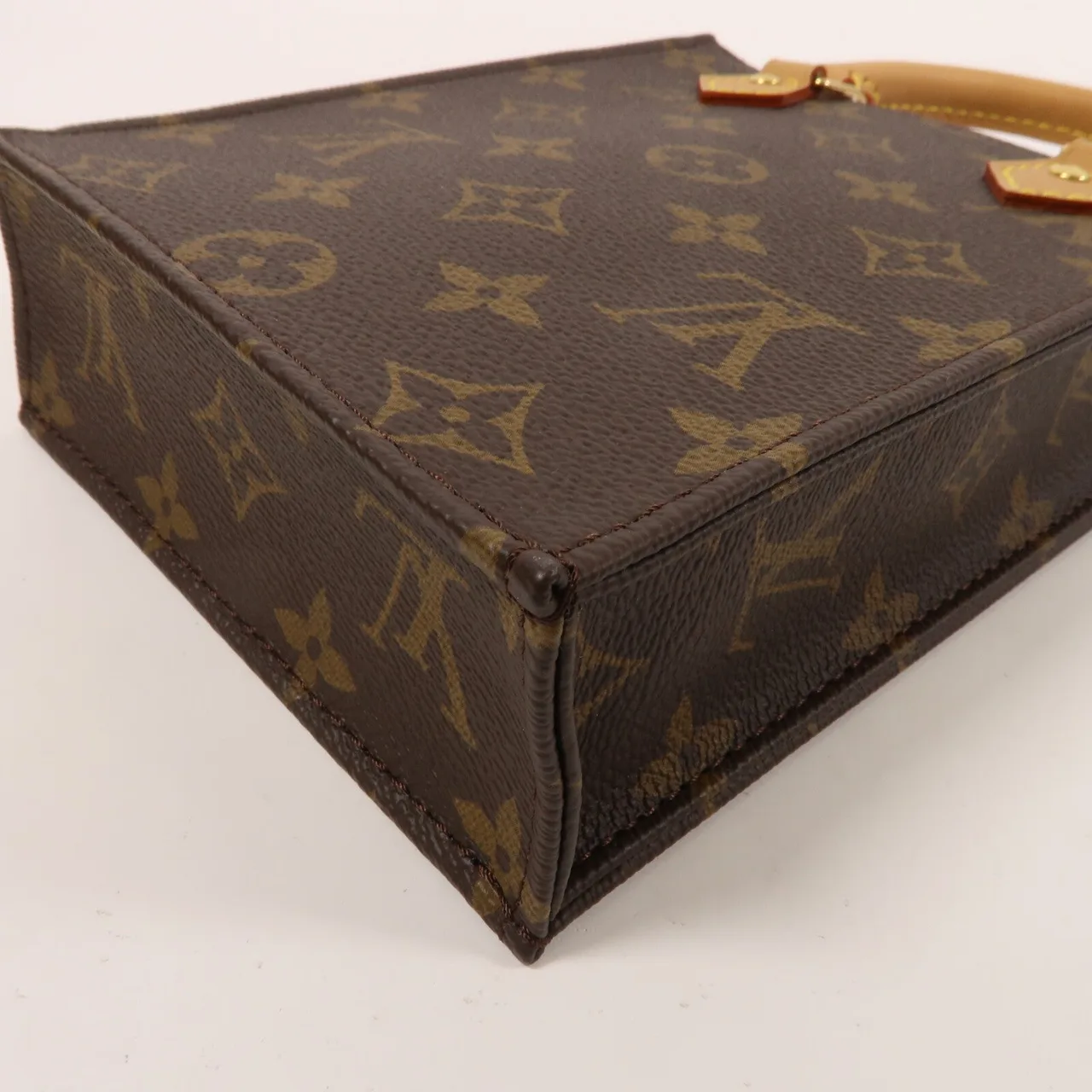 LOUIS VUITTON Petit Sac Plat M69442 兩用包 塗層帆布 棕色 塗層帆布 中古品A - 縮圖 7
