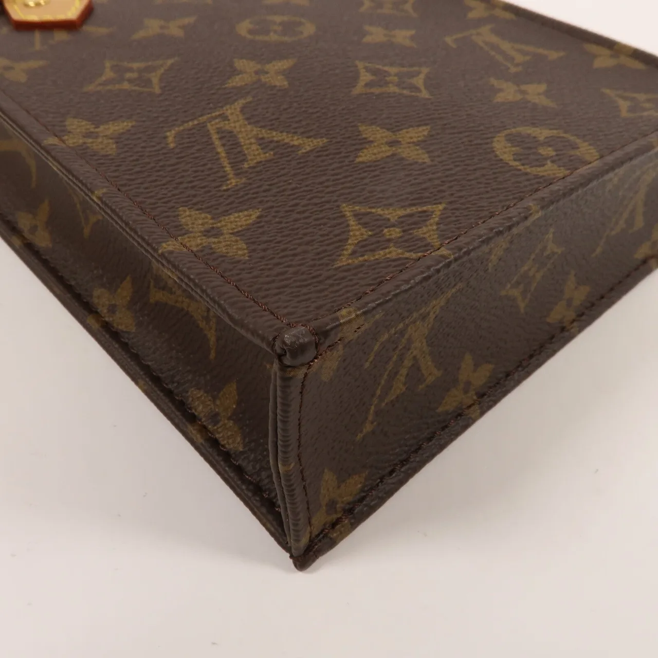 LOUIS VUITTON Petit Sac Plat M69442 兩用包 塗層帆布 棕色 塗層帆布 中古品A - 縮圖 8
