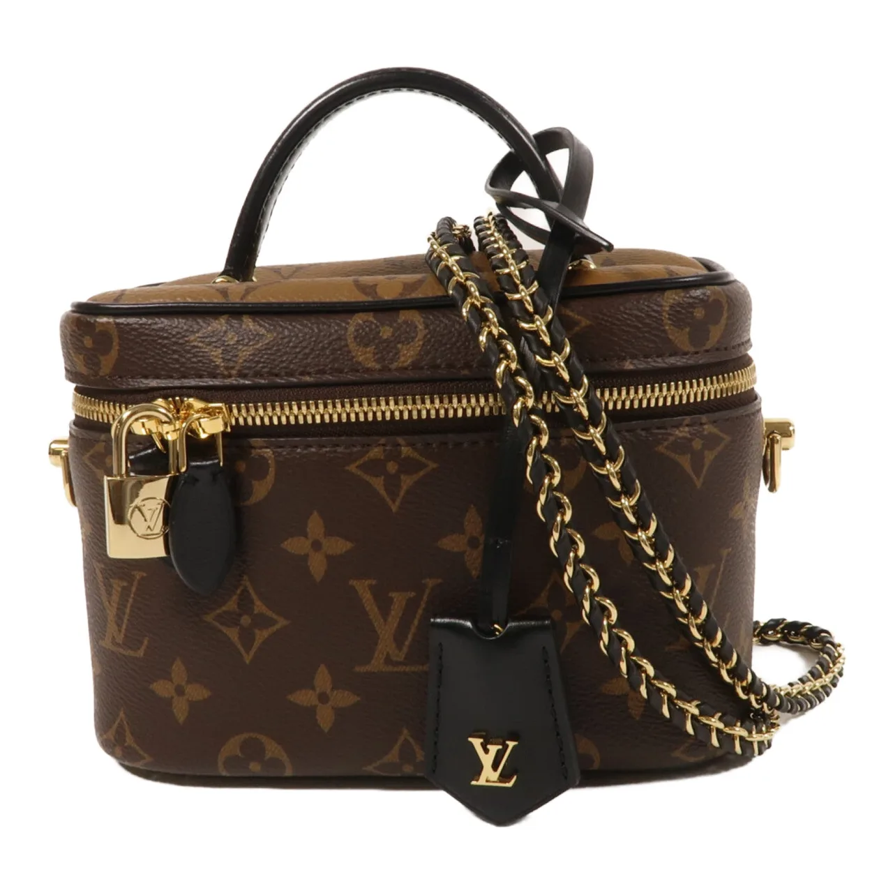 LOUIS VUITTON Vanity M45165 兩用包 塗層帆布 棕色