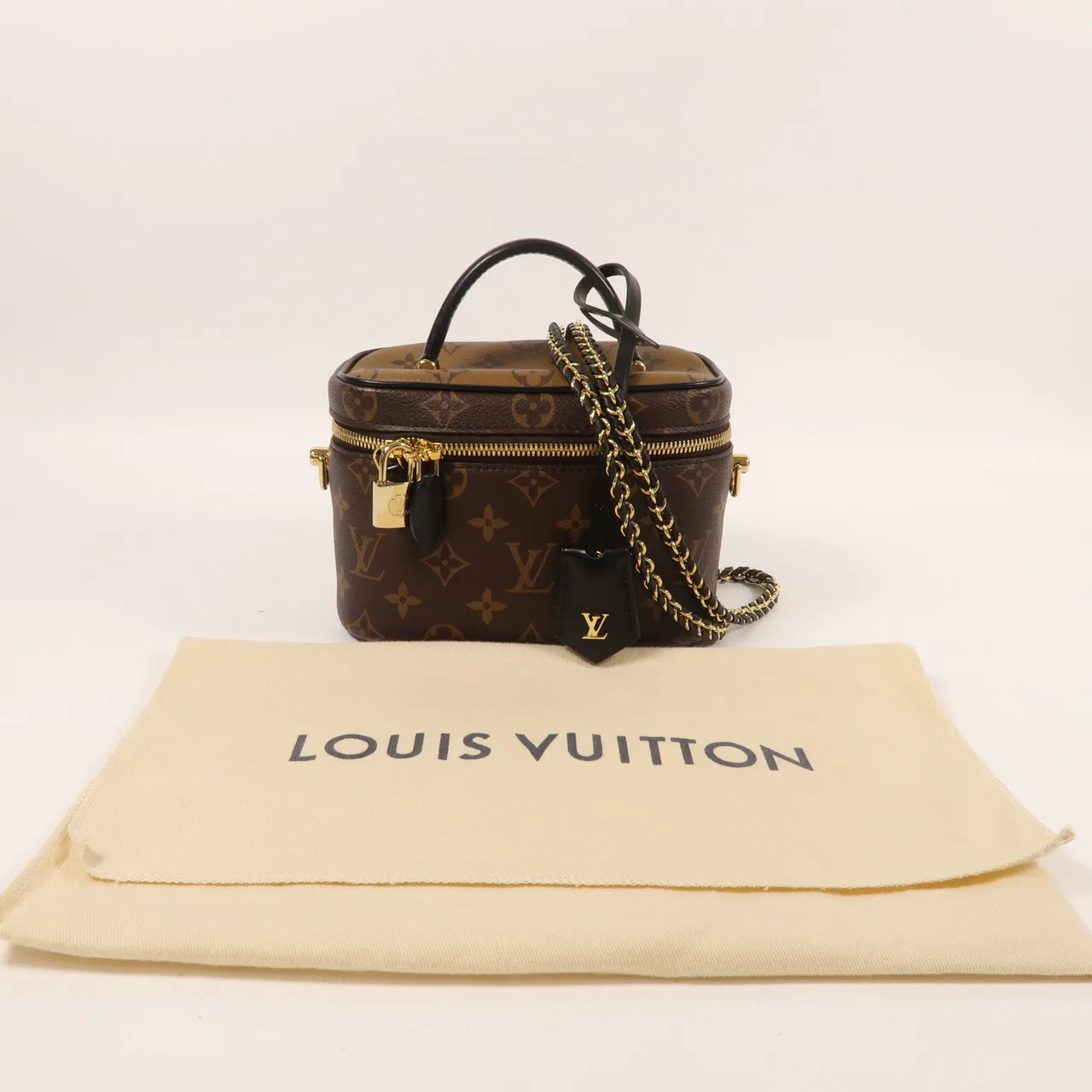 LOUIS VUITTON Vanity M45165 兩用包 塗層帆布 棕色 塗層帆布 中古品A - 縮圖 13