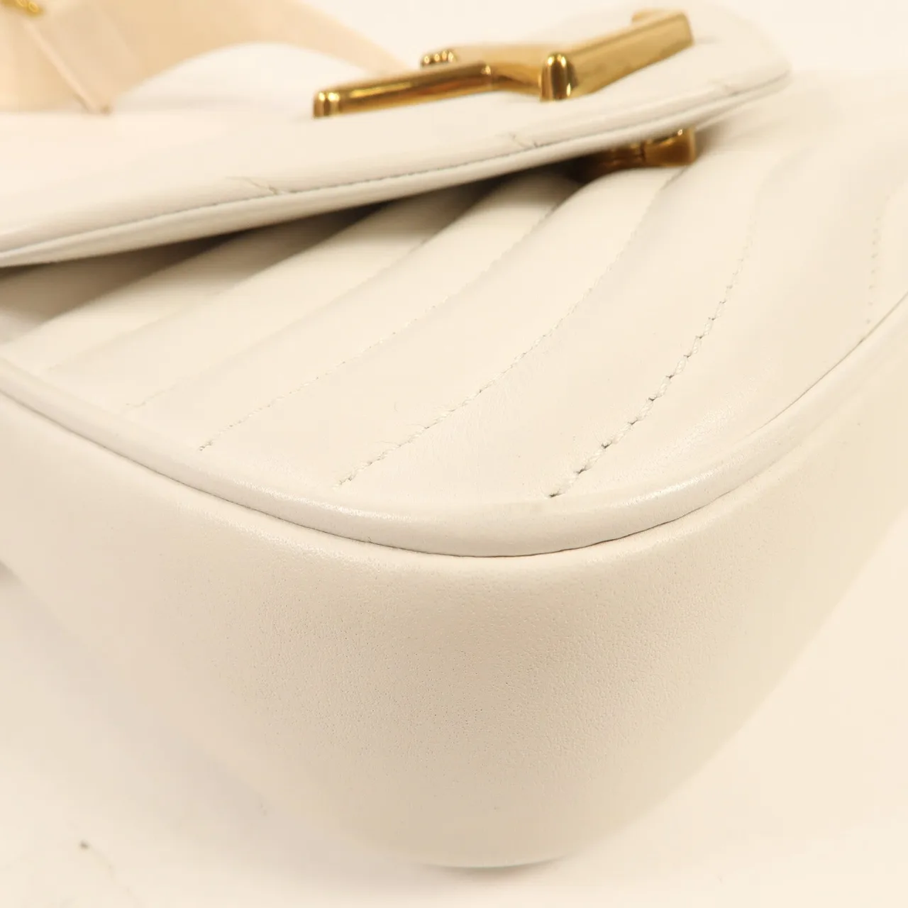 LOUIS VUITTON Multi Pochette M56466 肩背包 牛皮 白色 / White 牛皮 中古品B - 縮圖 11