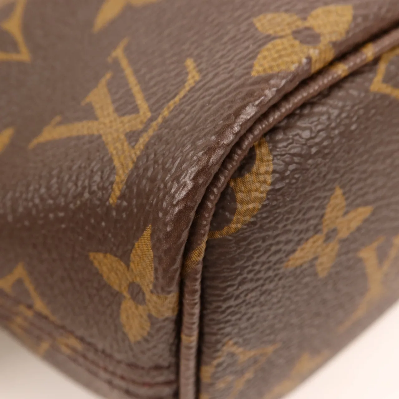 LOUIS VUITTON Neverfull M46786 兩用包 塗層帆布 棕色 / Strap Pink 塗層帆布 中古品A - 縮圖 7
