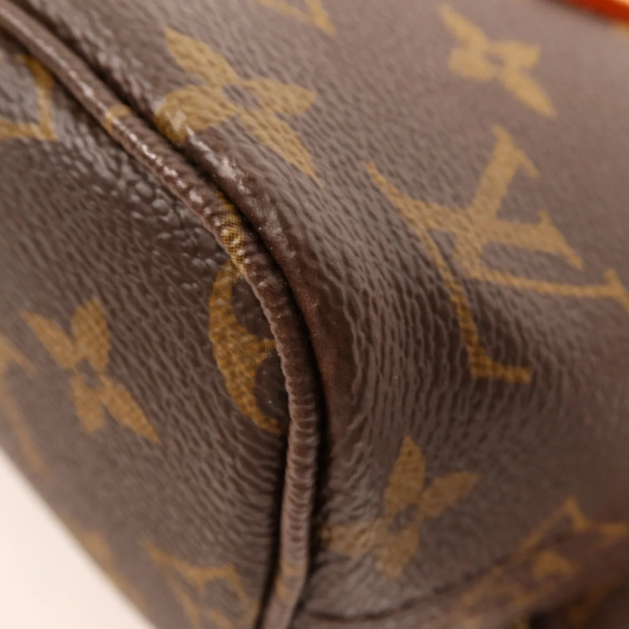 LOUIS VUITTON Neverfull M46786 兩用包 塗層帆布 棕色 / Strap Pink 塗層帆布 中古品A - 縮圖 8