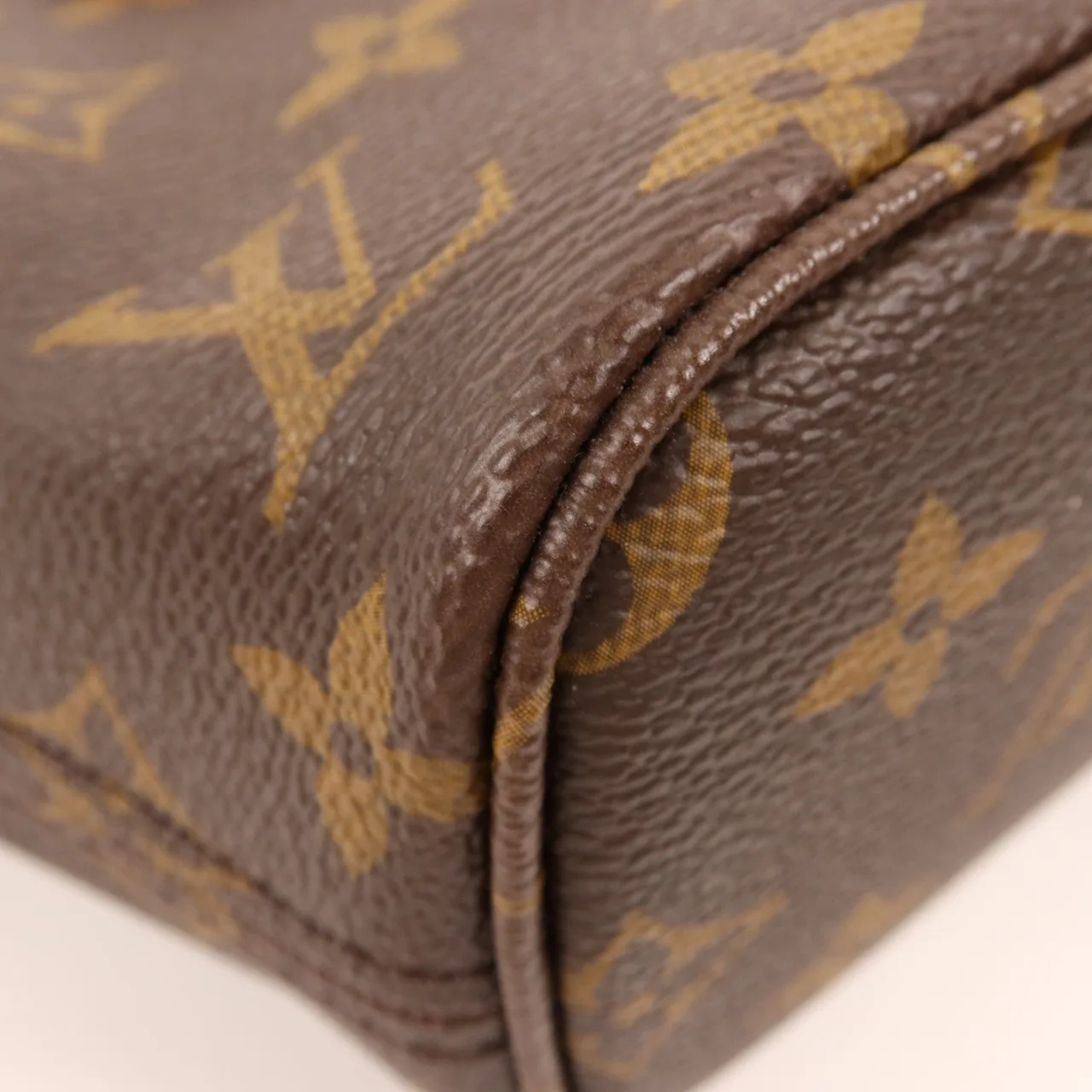 LOUIS VUITTON Neverfull M46786 兩用包 塗層帆布 棕色 / Strap Pink 塗層帆布 中古品A - 縮圖 9