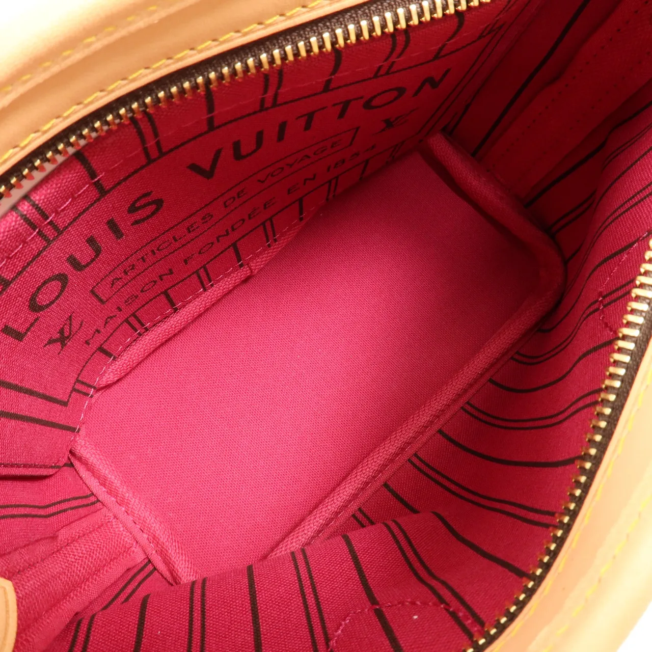 LOUIS VUITTON Neverfull M46786 兩用包 塗層帆布 棕色 / Strap Pink 塗層帆布 中古品A - 縮圖 10