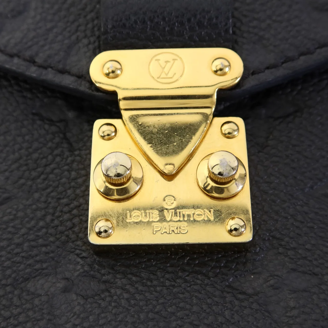 LOUIS VUITTON Pochette Metis M41487 兩用包 牛皮 黑色 牛皮 中古品B - 縮圖 9