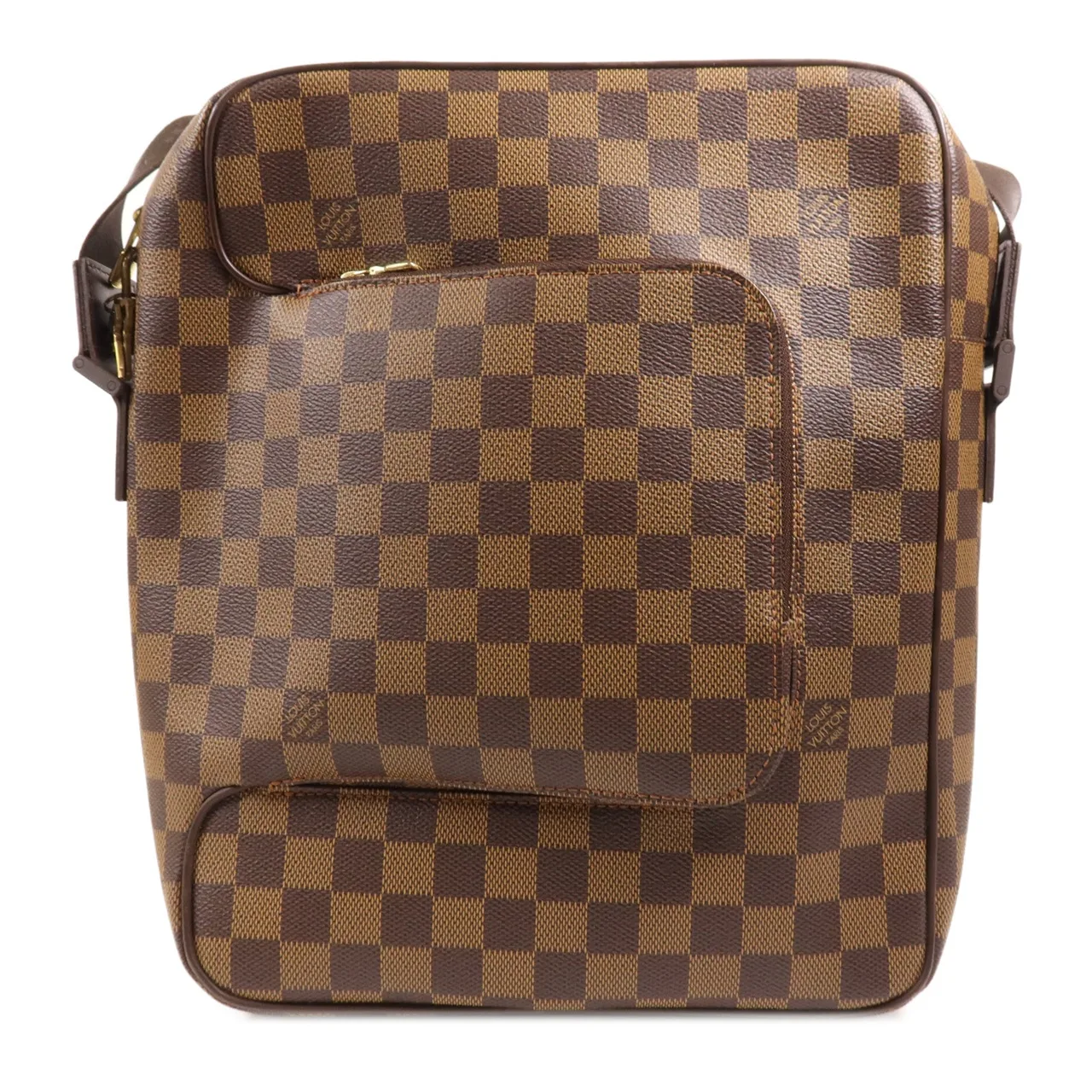 LOUIS VUITTON Olaf N4144 肩背包 塗層帆布 棕色 塗層帆布 中古品A - 縮圖 2