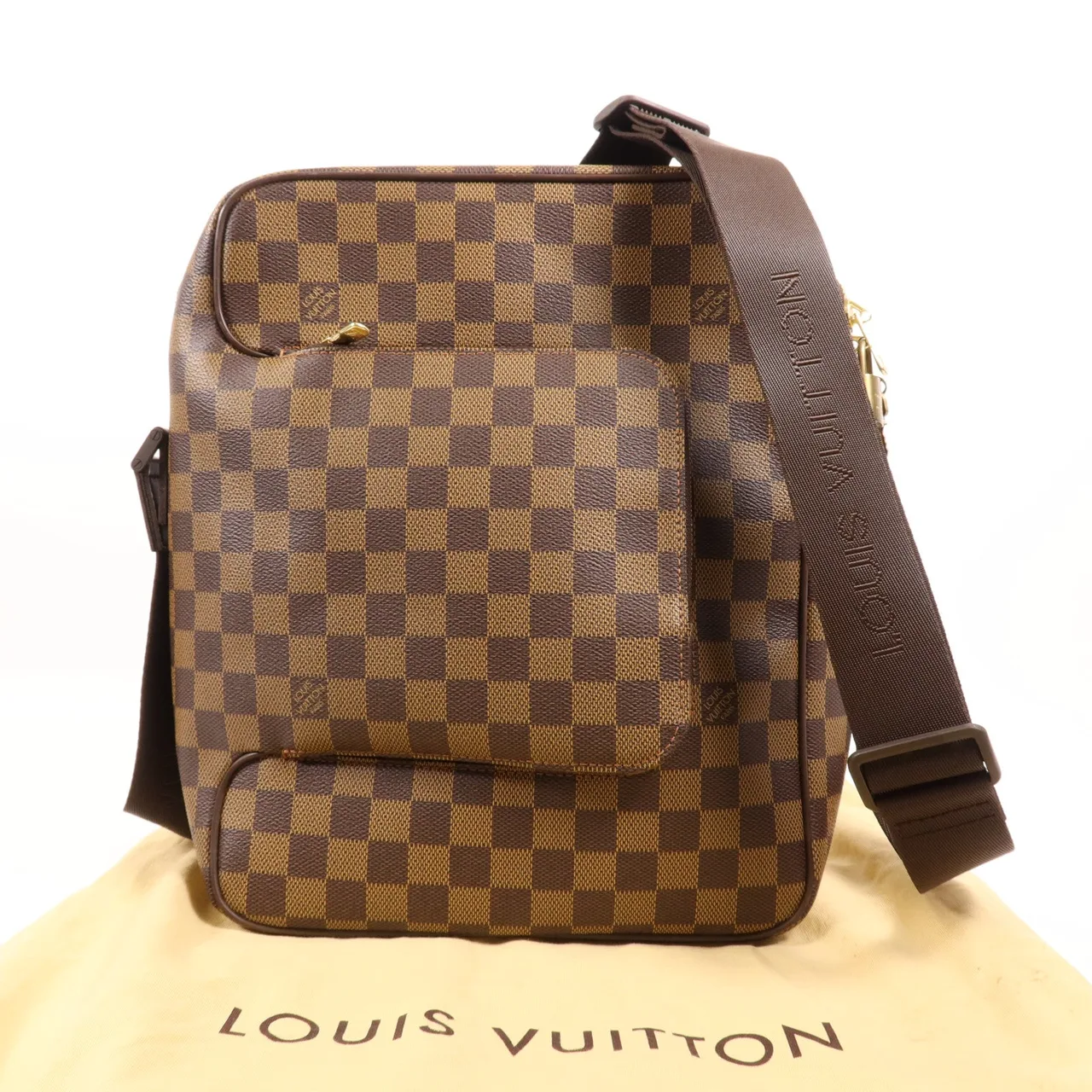 LOUIS VUITTON Olaf N4144 肩背包 塗層帆布 棕色 塗層帆布 中古品A - 縮圖 9