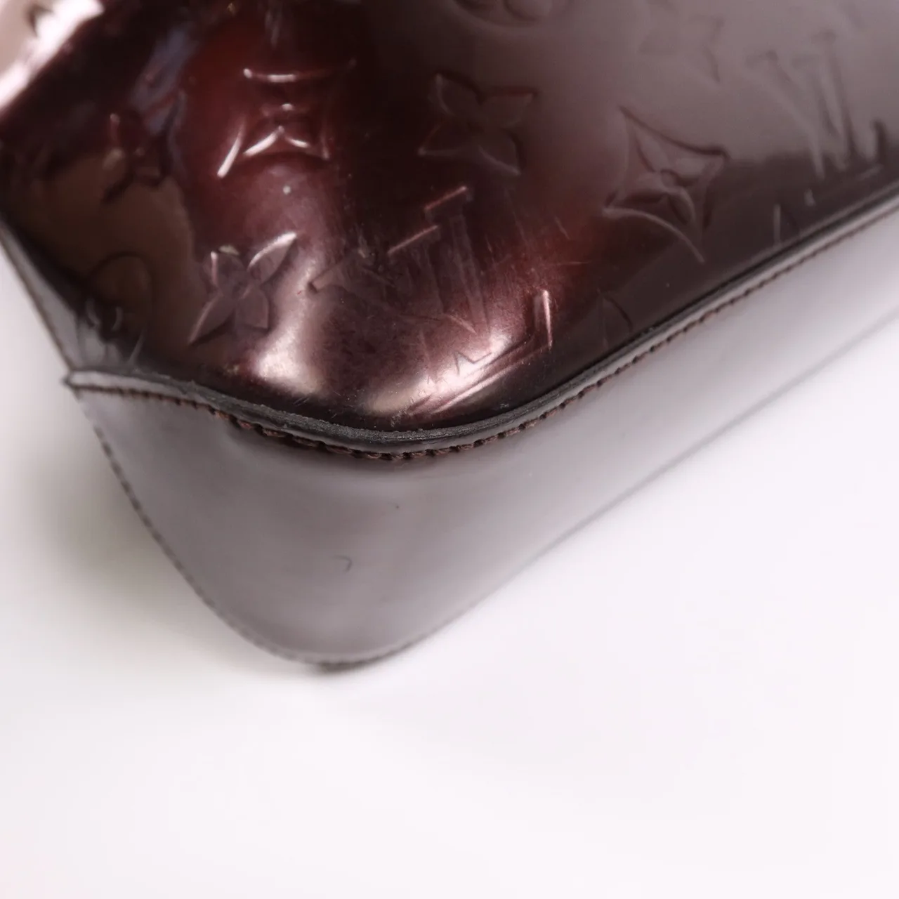 LOUIS VUITTON M91994 手提包 皮革 紅色 皮革 中古品B - 縮圖 8