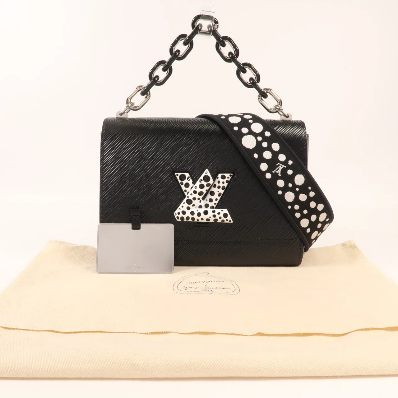 LOUIS VUITTON Twist M21694 兩用包 牛皮 黑色 牛皮 中古品A - 縮圖 14