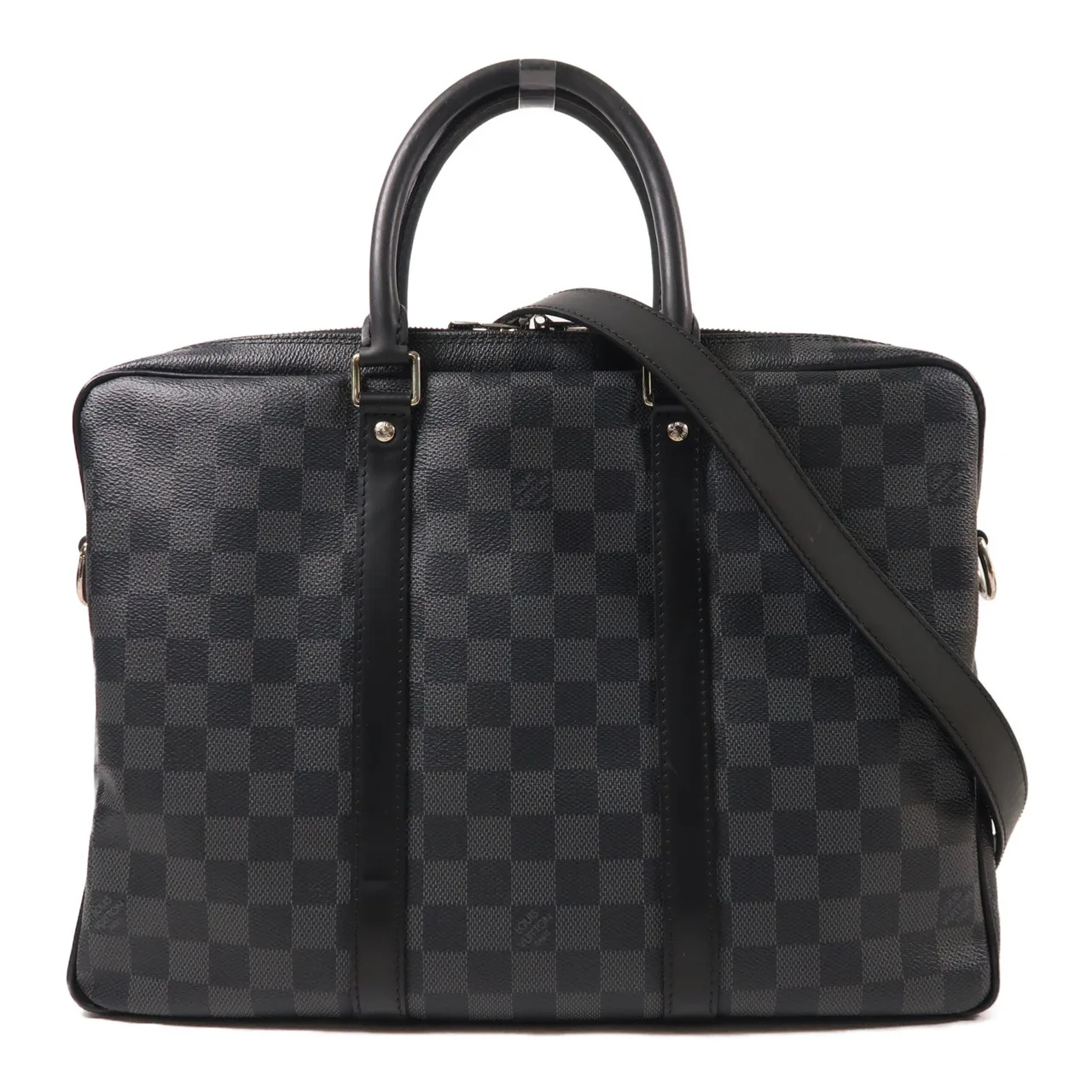 LOUIS VUITTON Porte Documents N41478 兩用包 塗層帆布 黑色 / Black