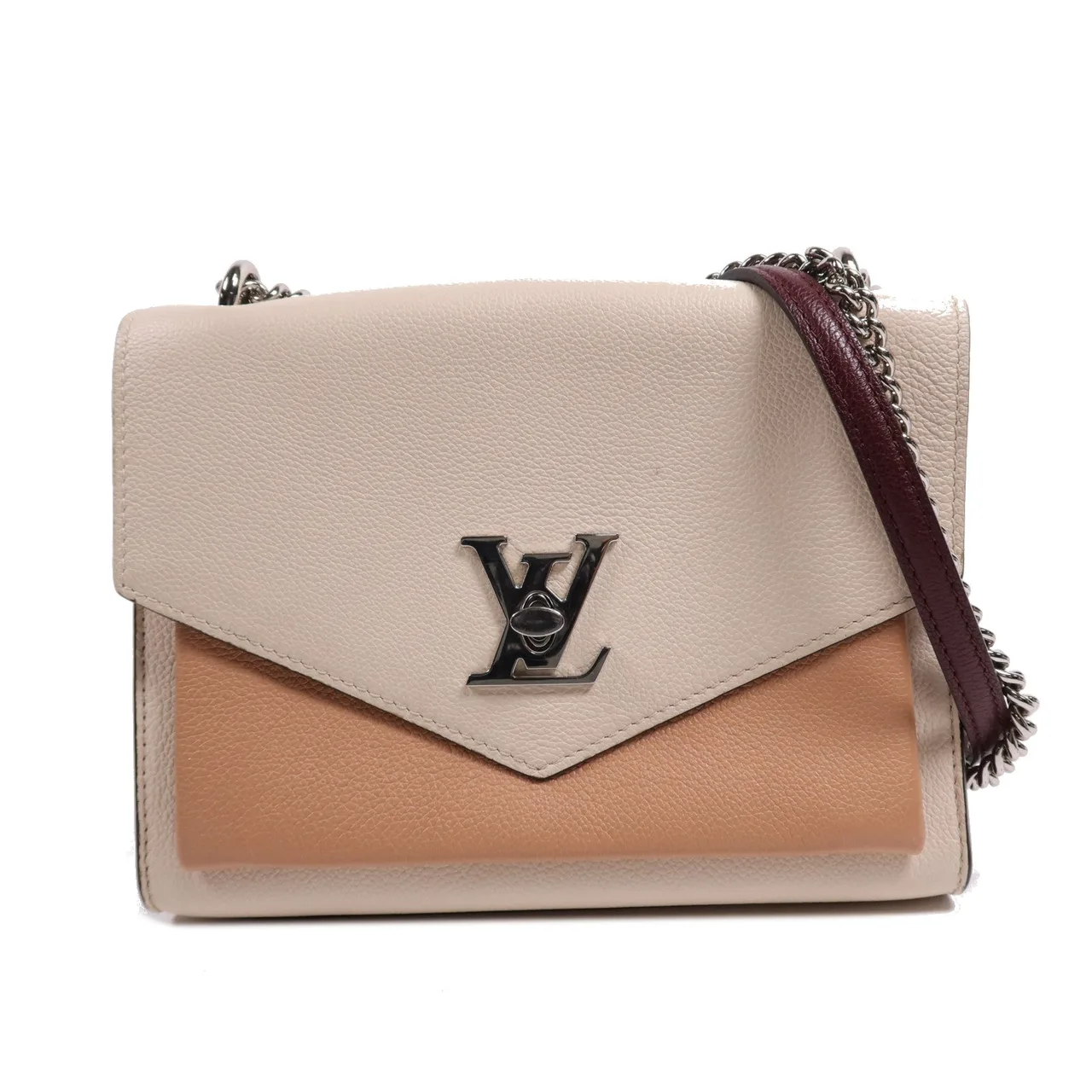 LOUIS VUITTON Lock Me M52777 肩背包 牛皮 粉色 / 紫色 / Beige/Brown