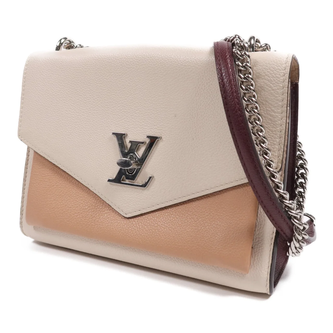 LOUIS VUITTON Lock Me M52777 肩背包 牛皮 粉色 / 紫色 / Beige/Brown 牛皮 中古品B - 縮圖 2