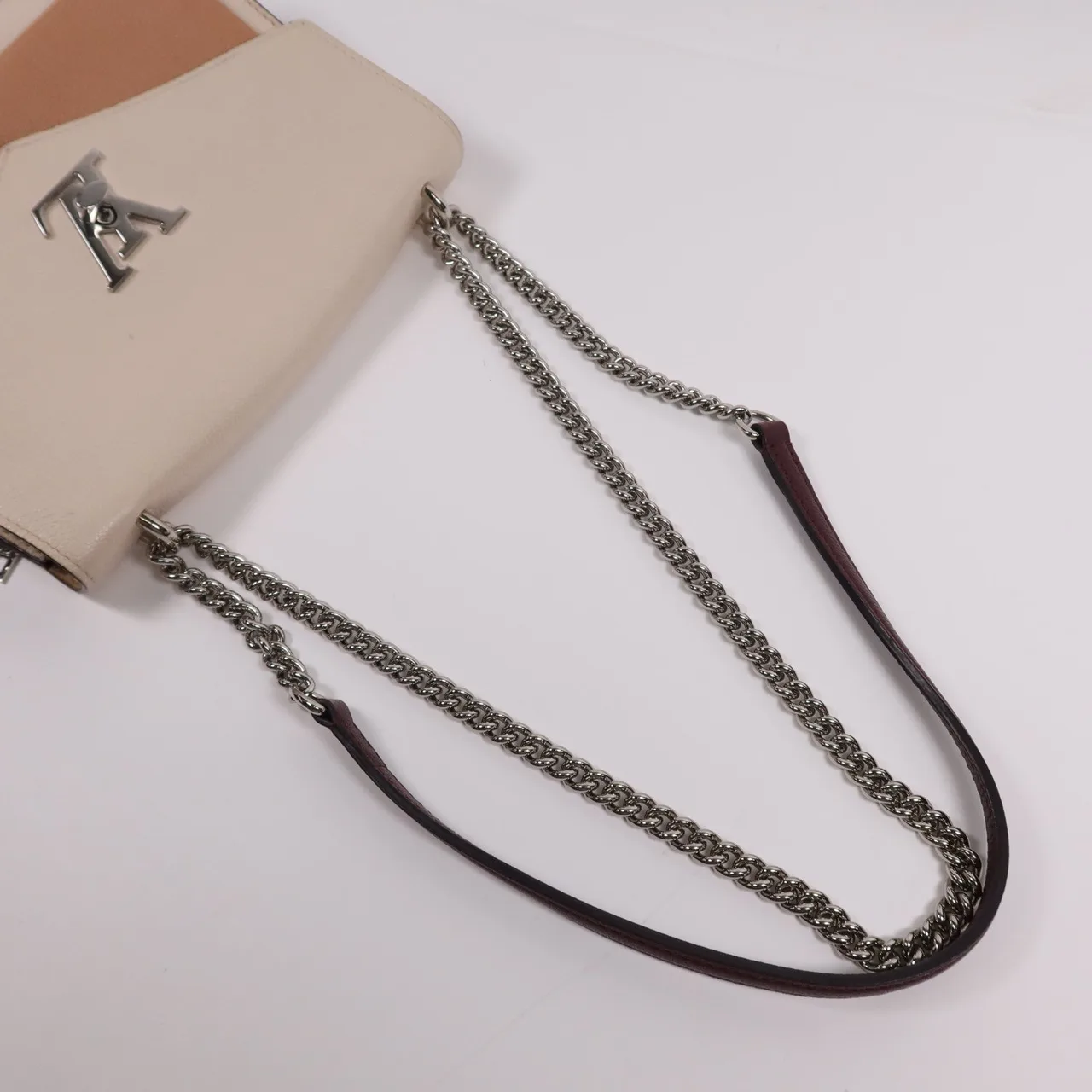 LOUIS VUITTON Lock Me M52777 肩背包 牛皮 粉色 / 紫色 / Beige/Brown 牛皮 中古品B - 縮圖 9