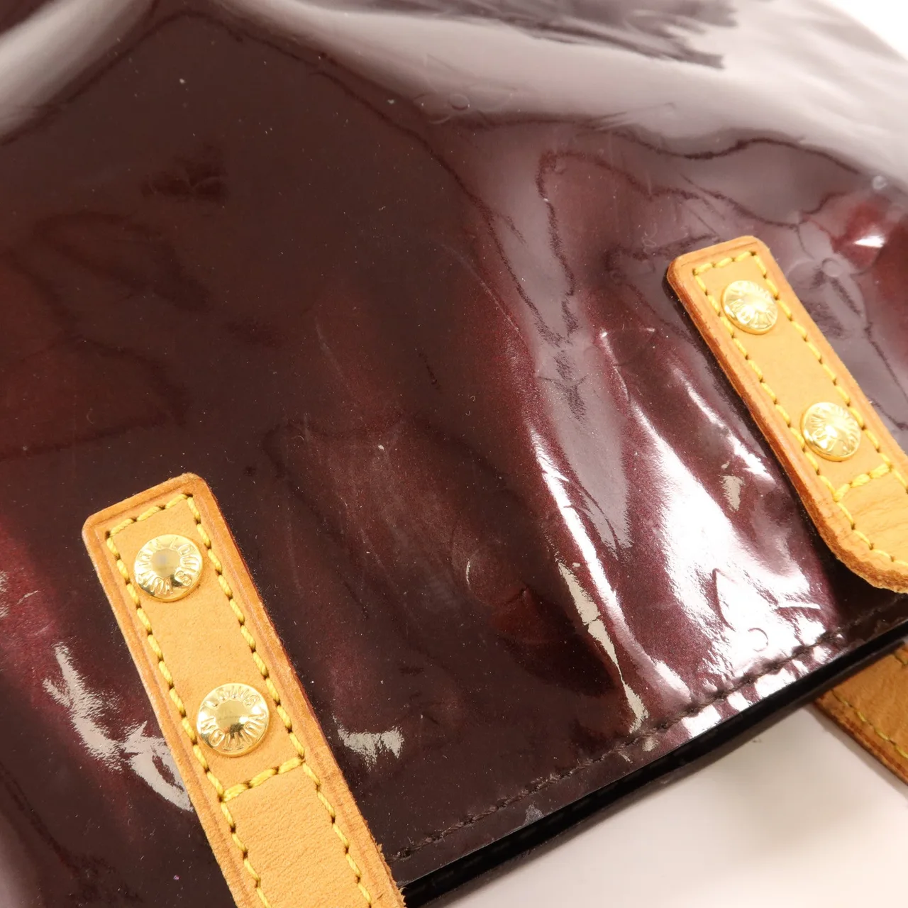 LOUIS VUITTON M91993 Handbag Leather 紅色 / Red Leather Rank B - Thumbnail 14