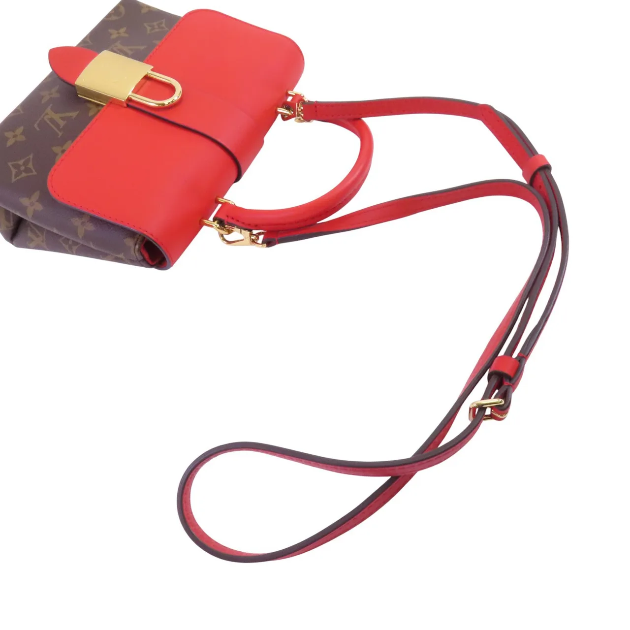 LOUIS VUITTON Locky M44322 2-Way Bag Coated Canvas 棕色 / 紅色 / Red Coated Canvas Rank A - Thumbnail 8