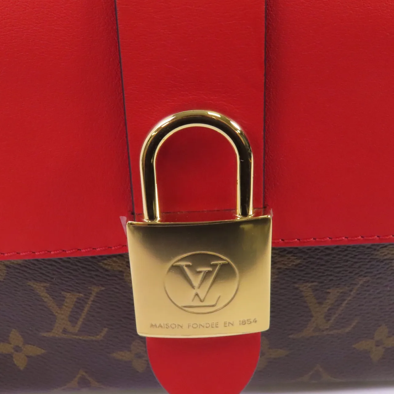 LOUIS VUITTON Locky M44322 2-Way Bag Coated Canvas 棕色 / 紅色 / Red Coated Canvas Rank A - Thumbnail 9