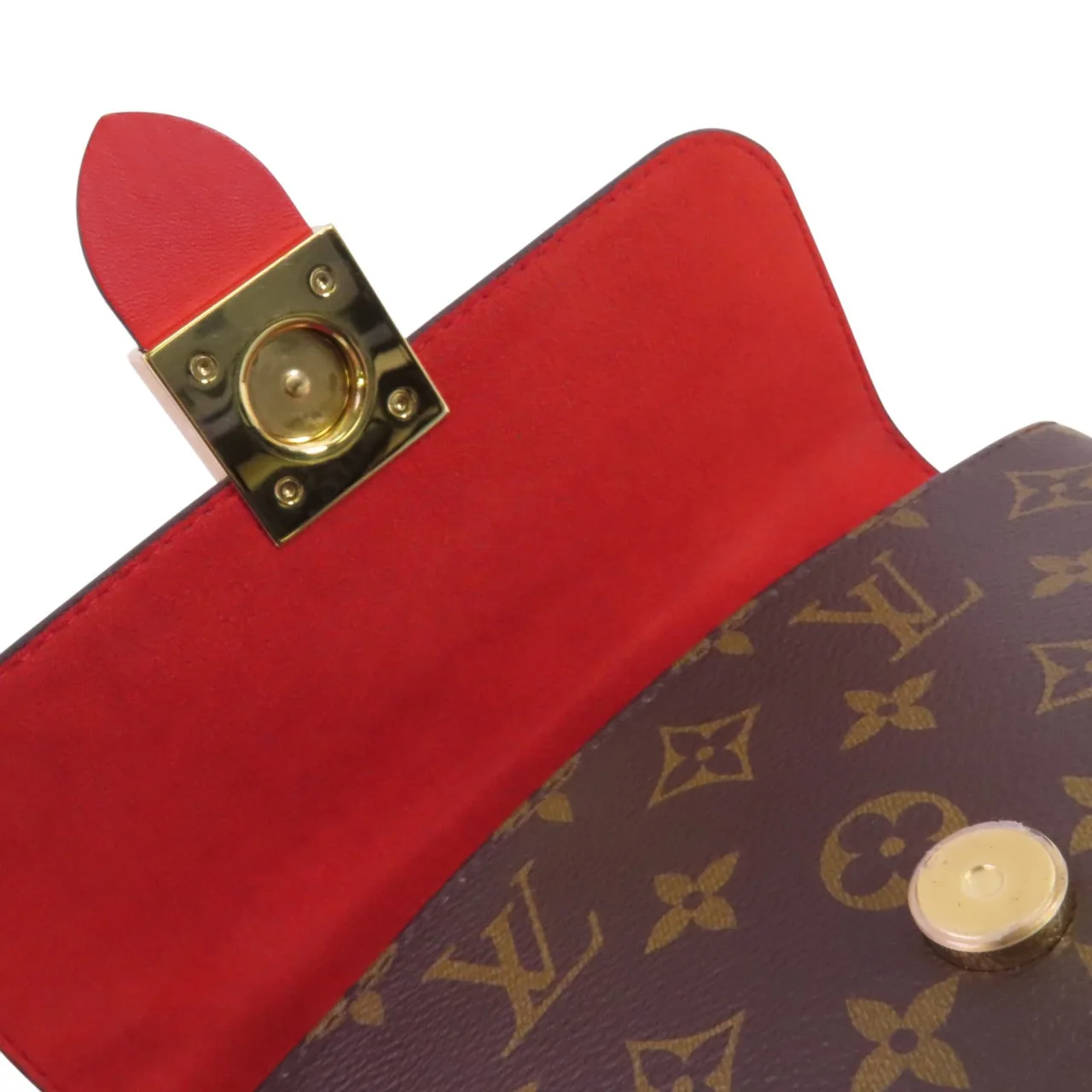 LOUIS VUITTON Locky M44322 2-Way Bag Coated Canvas 棕色 / 紅色 / Red Coated Canvas Rank A - Thumbnail 10