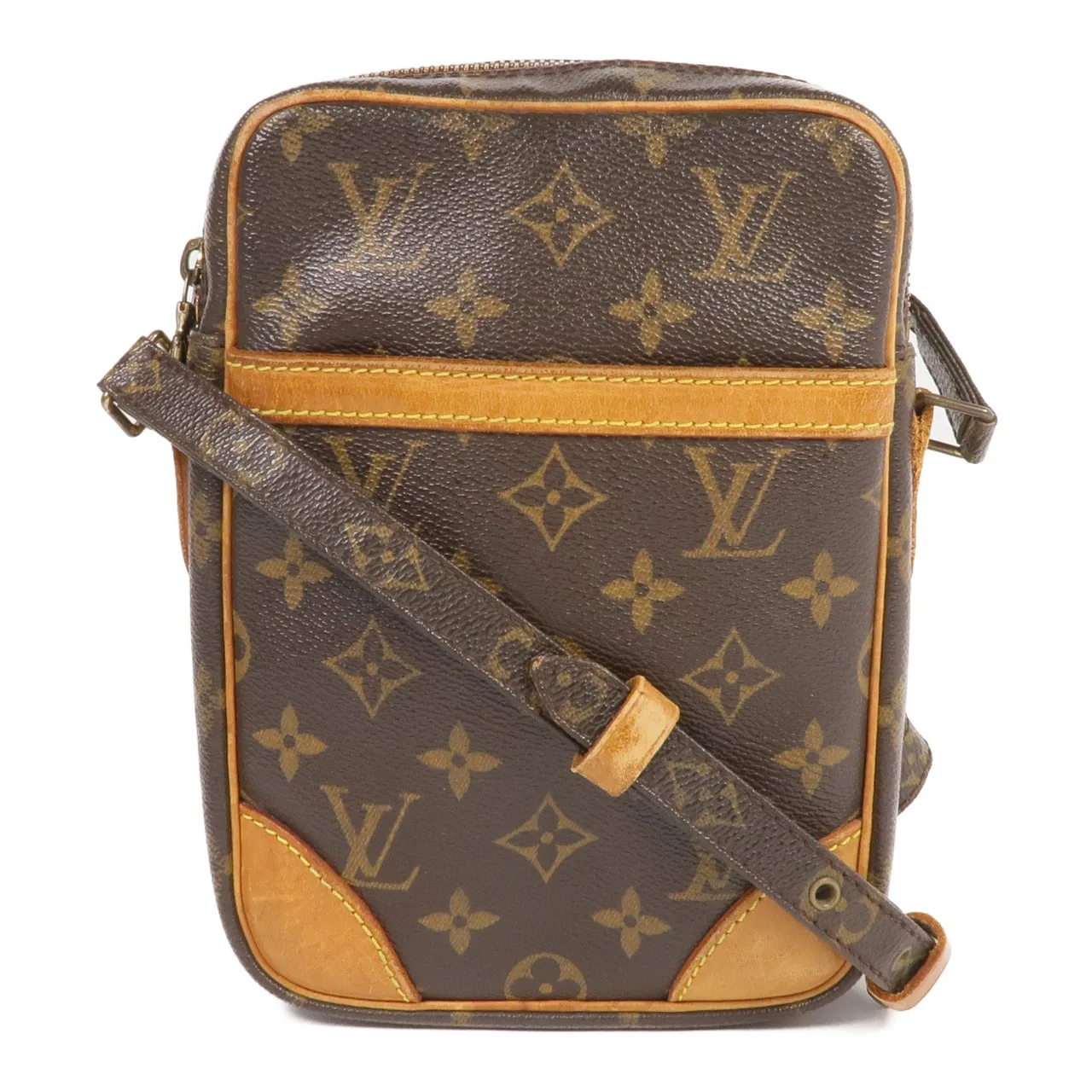 LOUIS VUITTON Danube M45266 肩背包 塗層帆布 棕色 / Brown