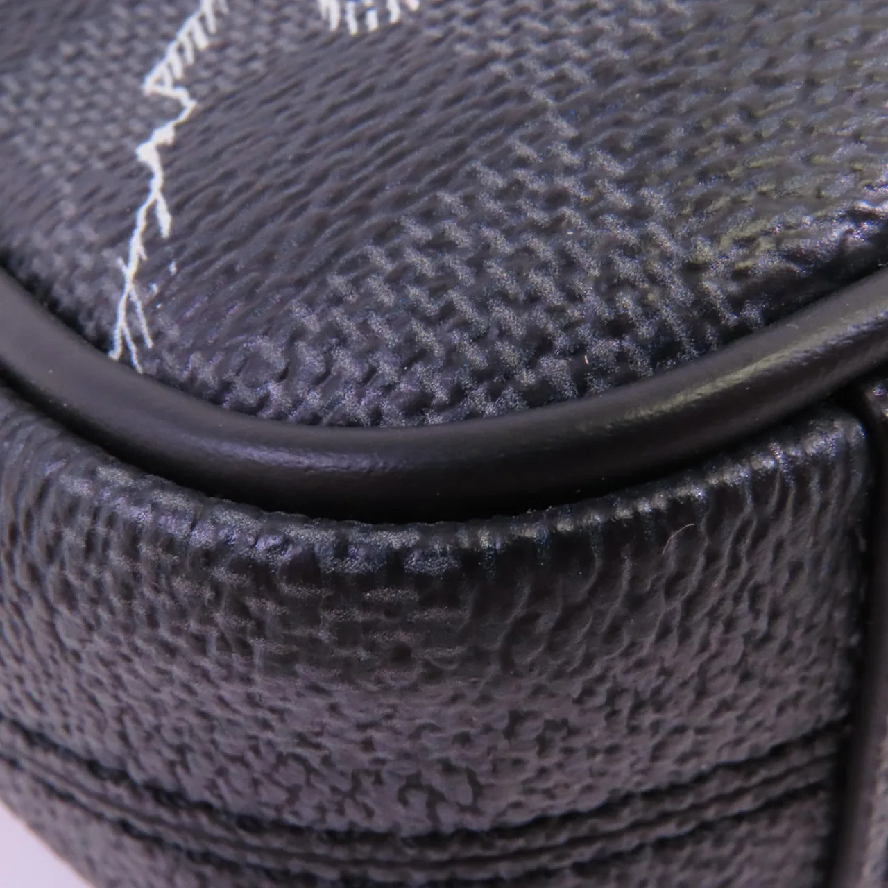 LOUIS VUITTON Danube Slim N40239 肩背包 塗層帆布 黑色 塗層帆布 中古品A - 縮圖 12