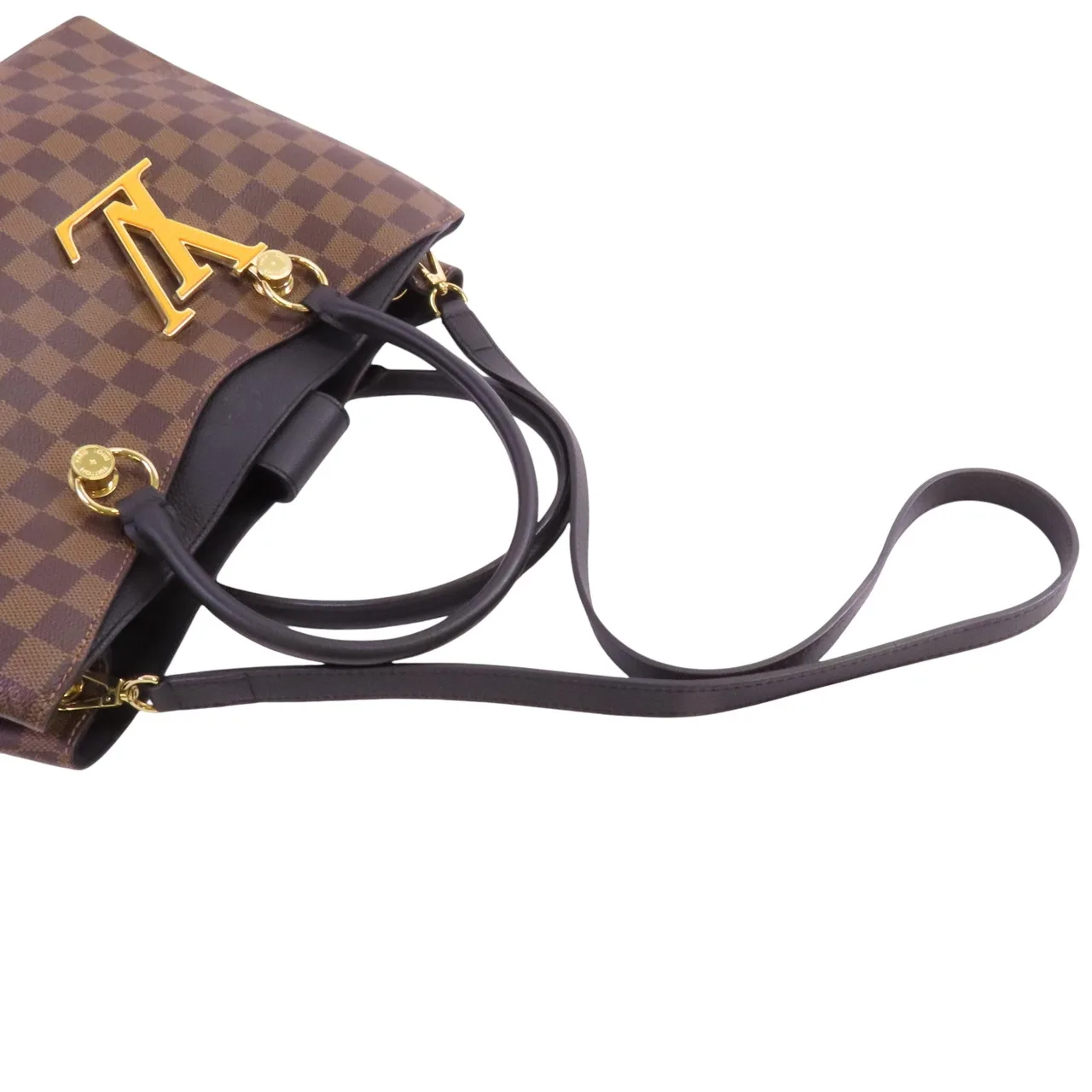 LOUIS VUITTON N40050 兩用包 塗層帆布 棕色 塗層帆布 中古品A - 縮圖 9