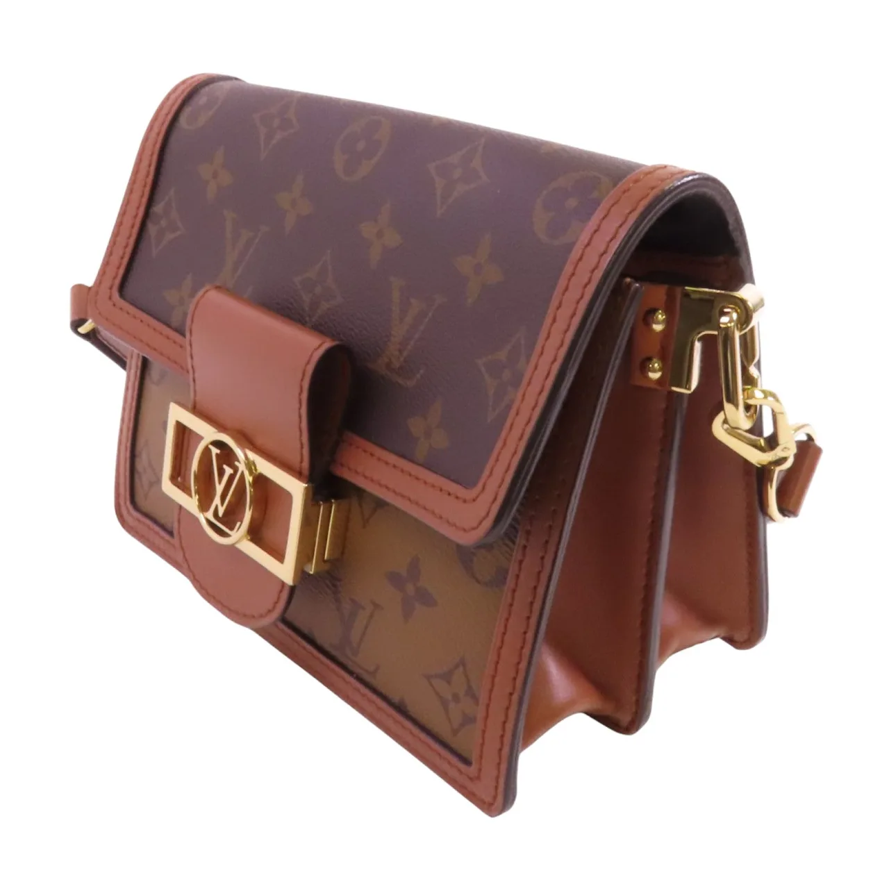 LOUIS VUITTON Mini Dauphine M45959 Shoulder Bag Coated Canvas 棕色 / Brown Coated Canvas Rank A - Thumbnail 3