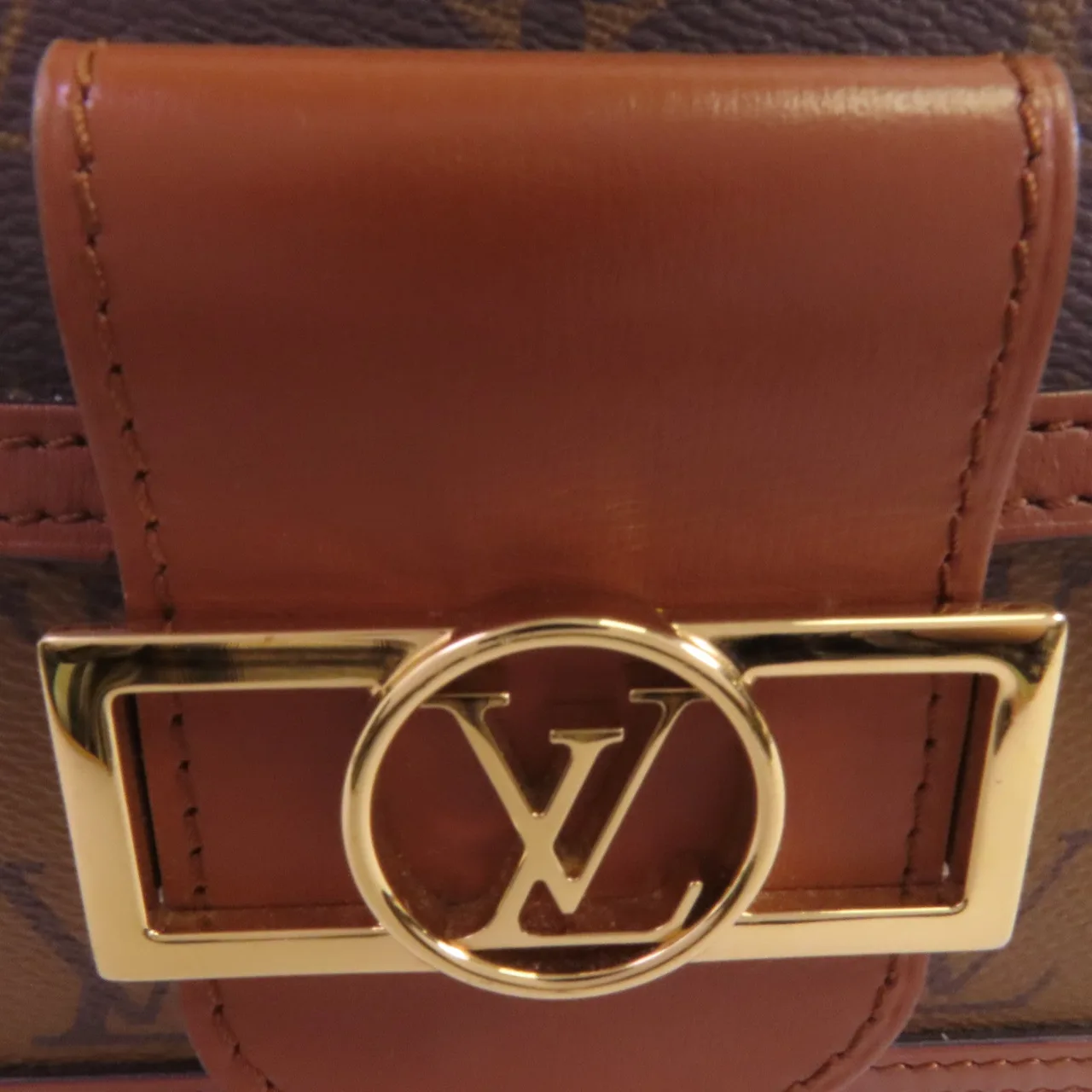 LOUIS VUITTON Mini Dauphine M45959 Shoulder Bag Coated Canvas 棕色 / Brown Coated Canvas Rank A - Thumbnail 8