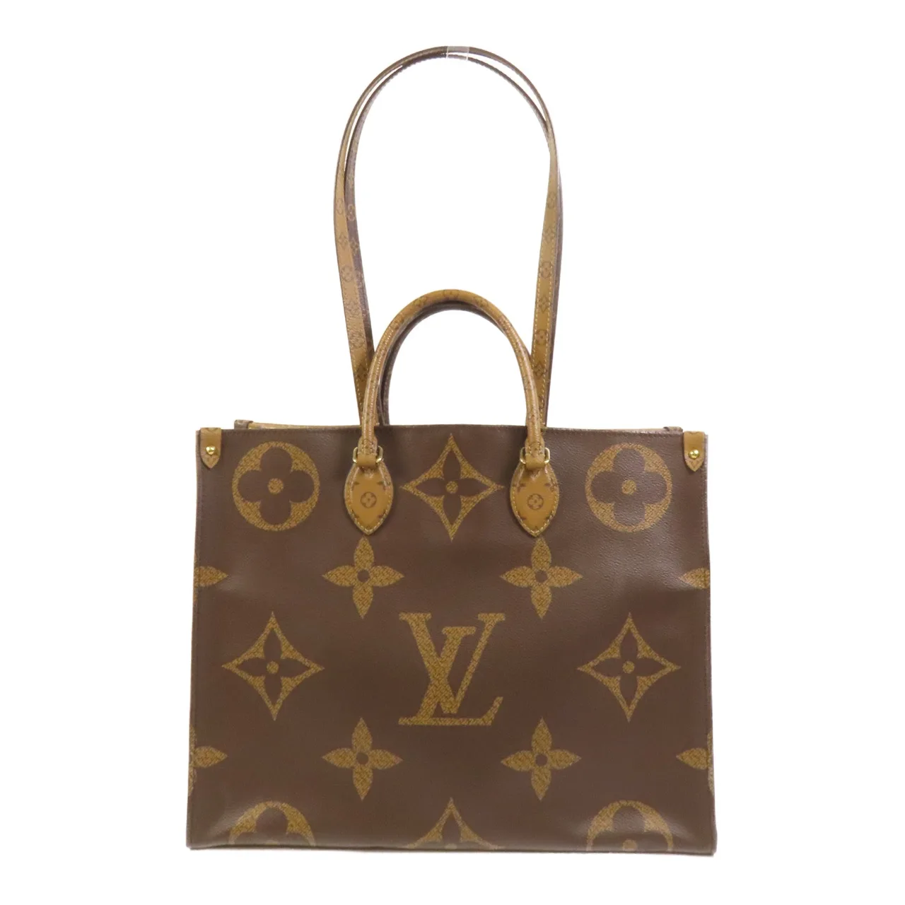LOUIS VUITTON OnTheGo M44576 2-Way Bag Coated Canvas 棕色 / Brown