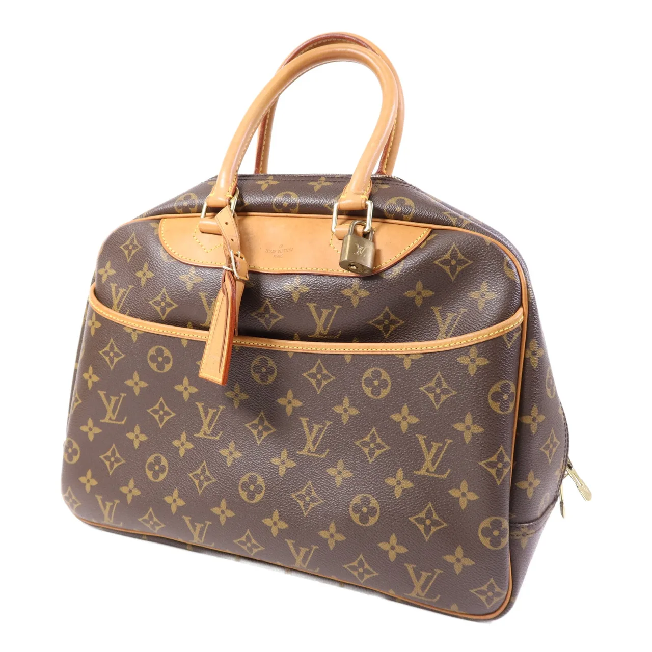 LOUIS VUITTON Deauville M47270 Handbag Coated Canvas 棕色 Coated Canvas Rank B - Thumbnail 3