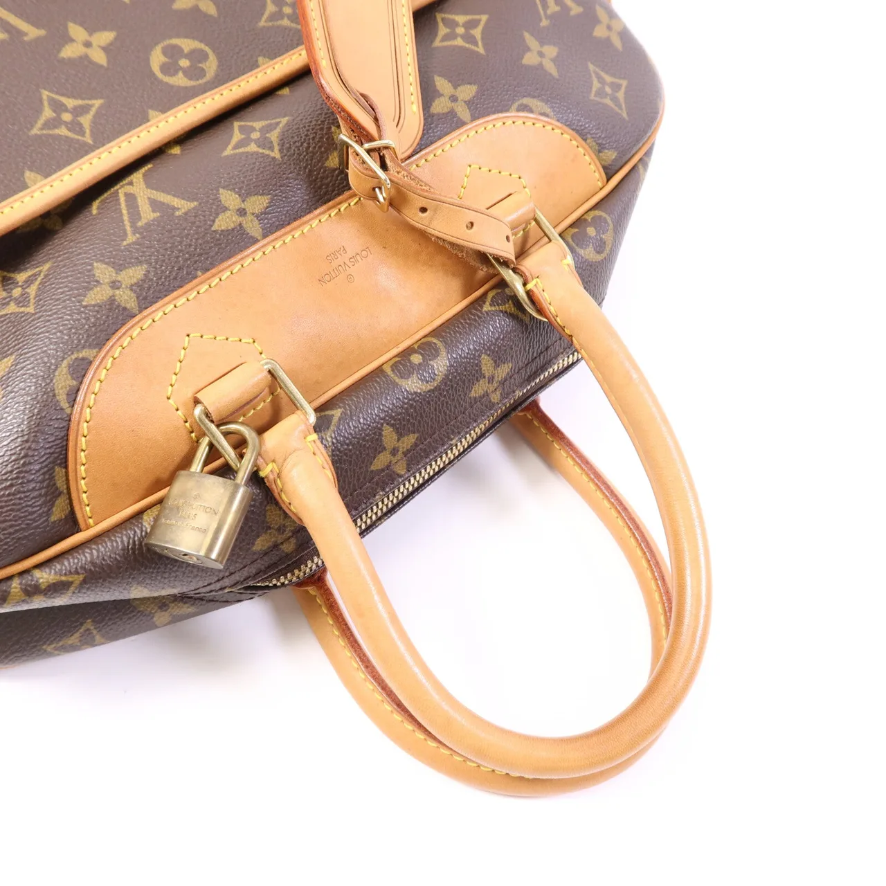 LOUIS VUITTON Deauville M47270 Handbag Coated Canvas 棕色 Coated Canvas Rank B - Thumbnail 10