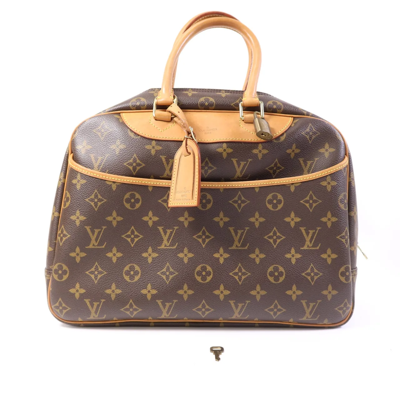 LOUIS VUITTON Deauville M47270 Handbag Coated Canvas 棕色 Coated Canvas Rank B - Thumbnail 11