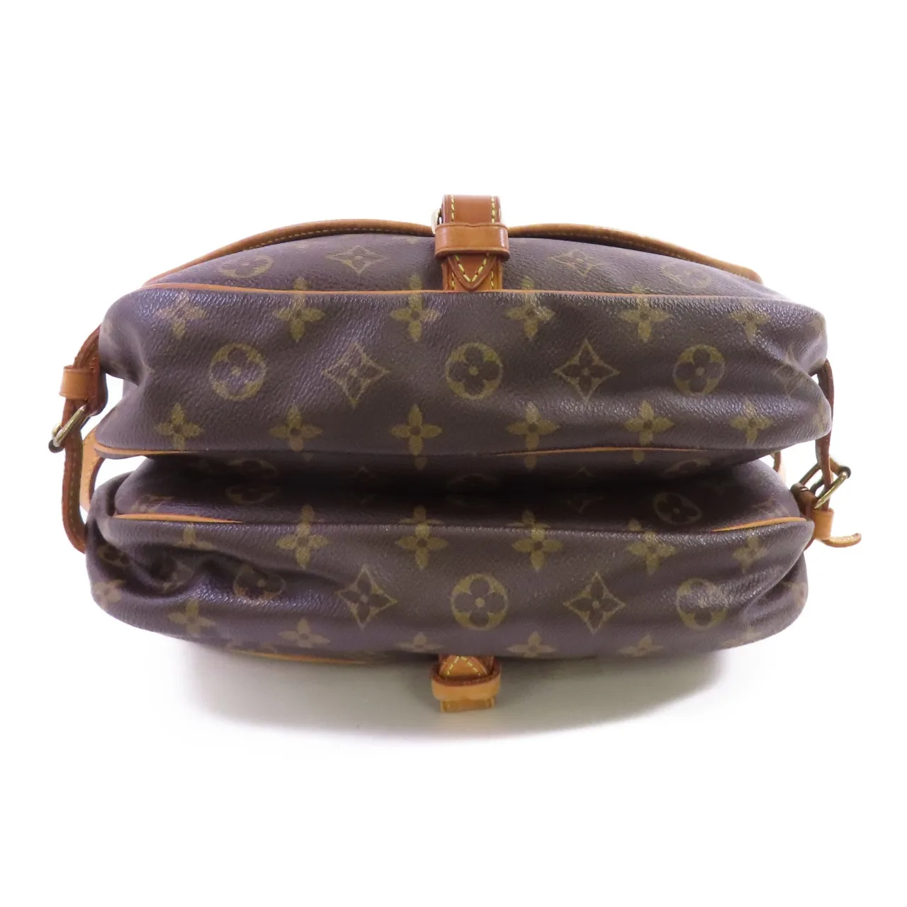 LOUIS VUITTON Saumur M42556 肩背包 塗層帆布 棕色 塗層帆布 中古品B - 縮圖 4
