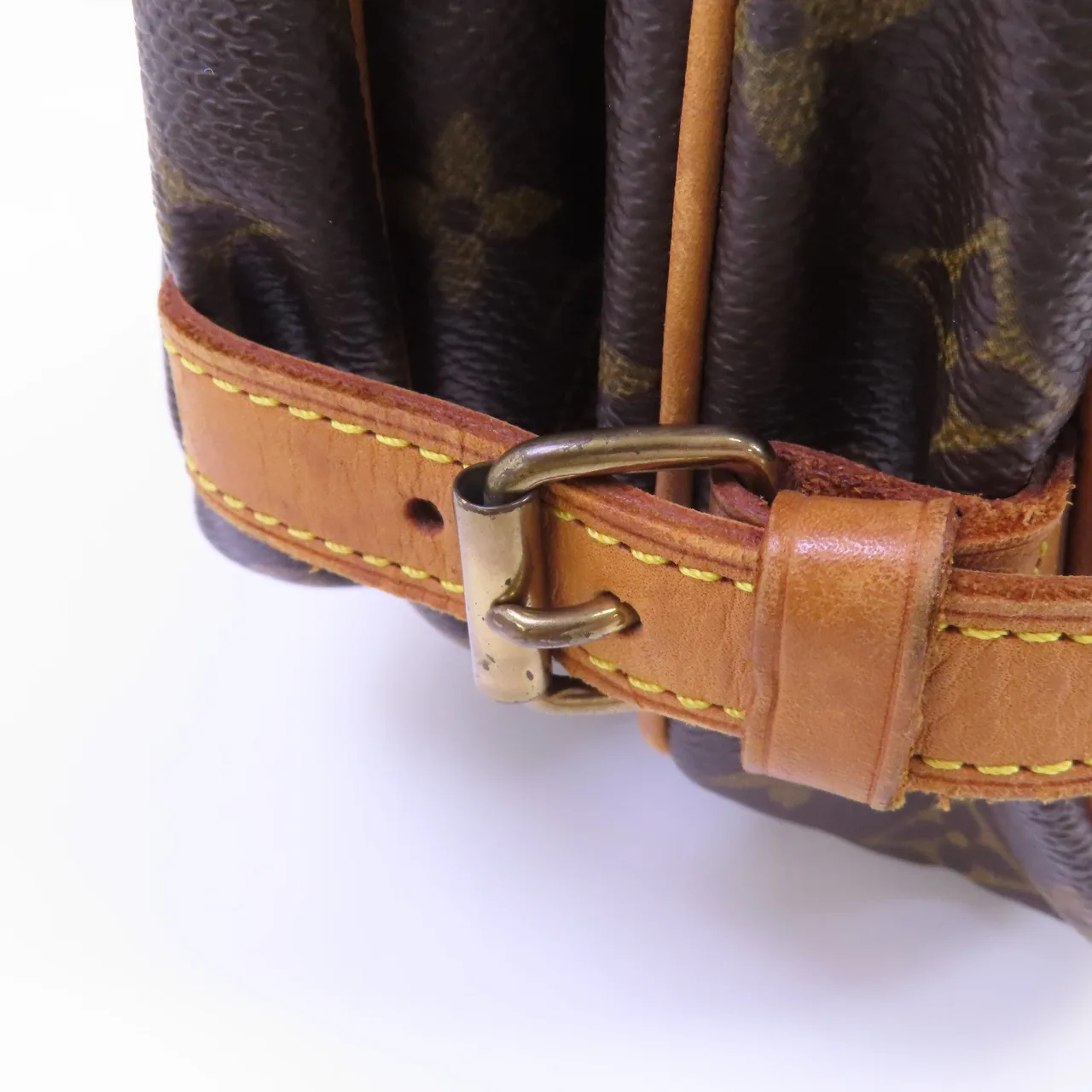 LOUIS VUITTON Saumur M42556 肩背包 塗層帆布 棕色 塗層帆布 中古品B - 縮圖 10