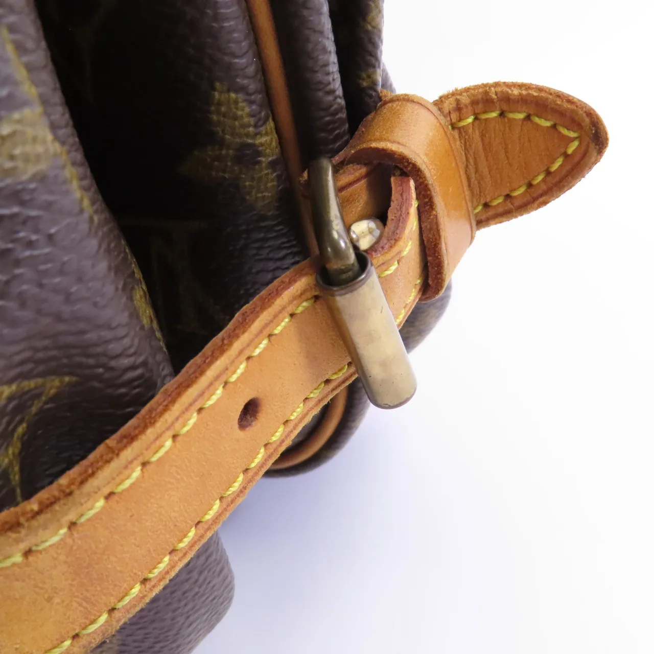 LOUIS VUITTON Saumur M42556 肩背包 塗層帆布 棕色 塗層帆布 中古品B - 縮圖 11