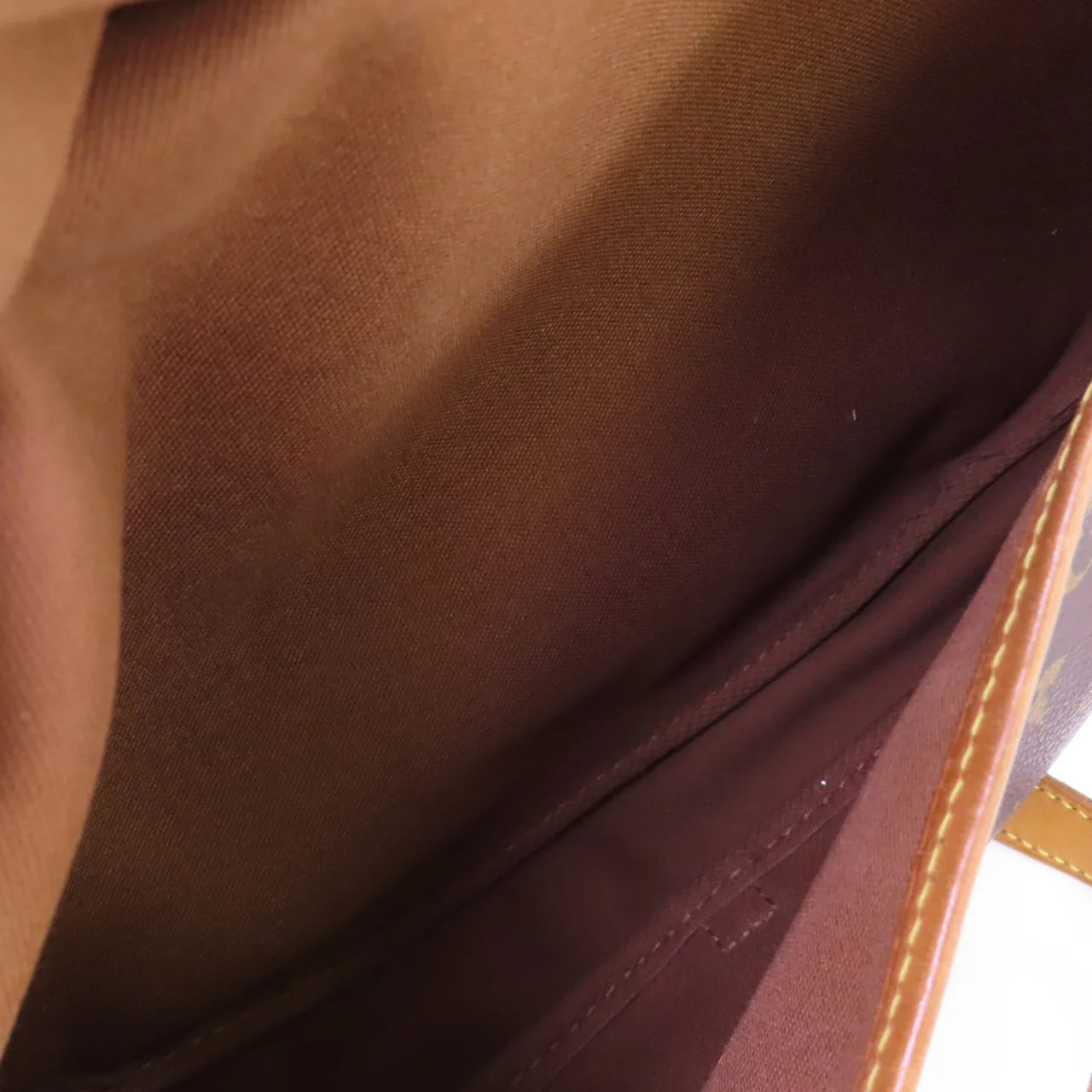 LOUIS VUITTON Saumur M42556 肩背包 塗層帆布 棕色 塗層帆布 中古品B - 縮圖 23