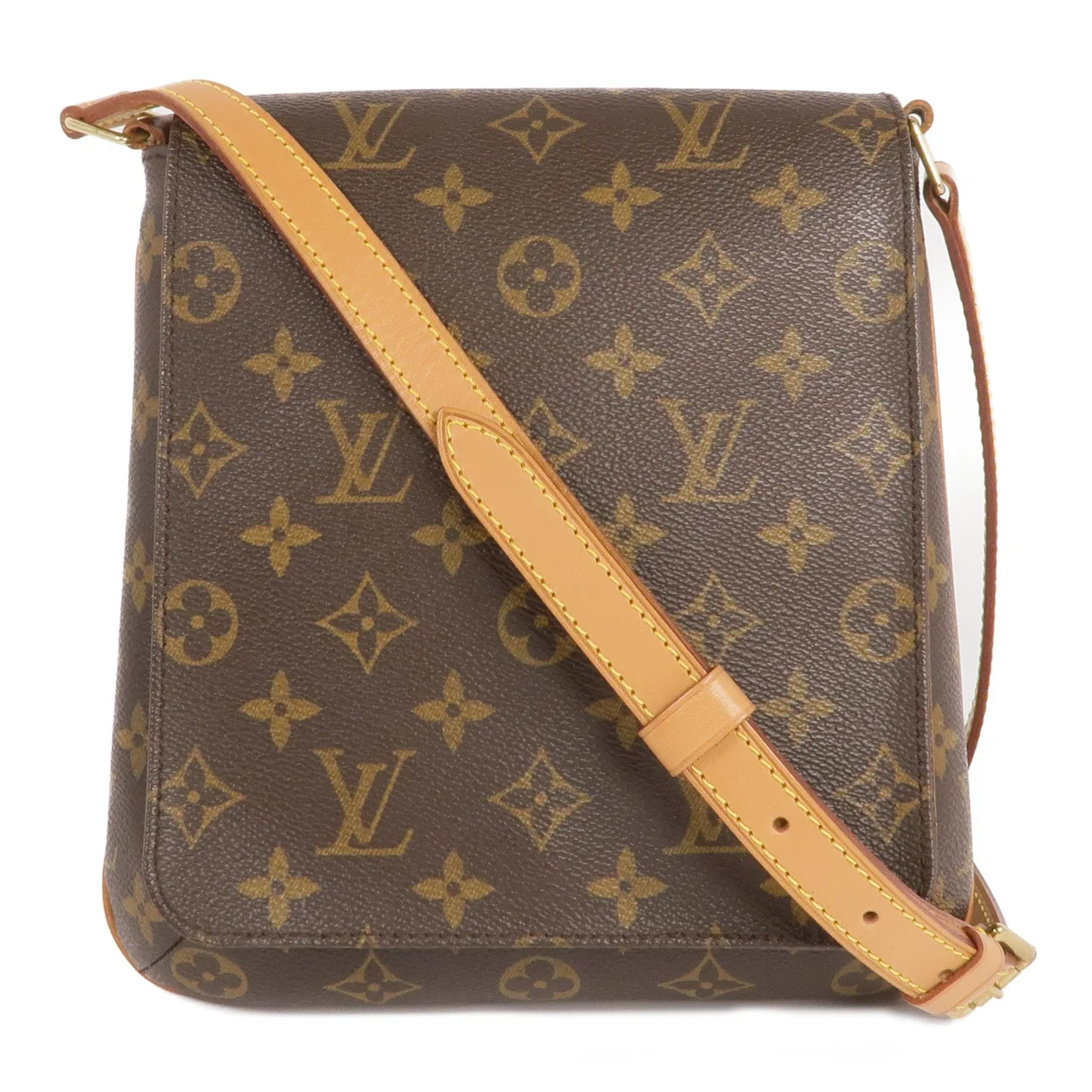 LOUIS VUITTON Musette Salsa M51258 肩背包 塗層帆布 棕色