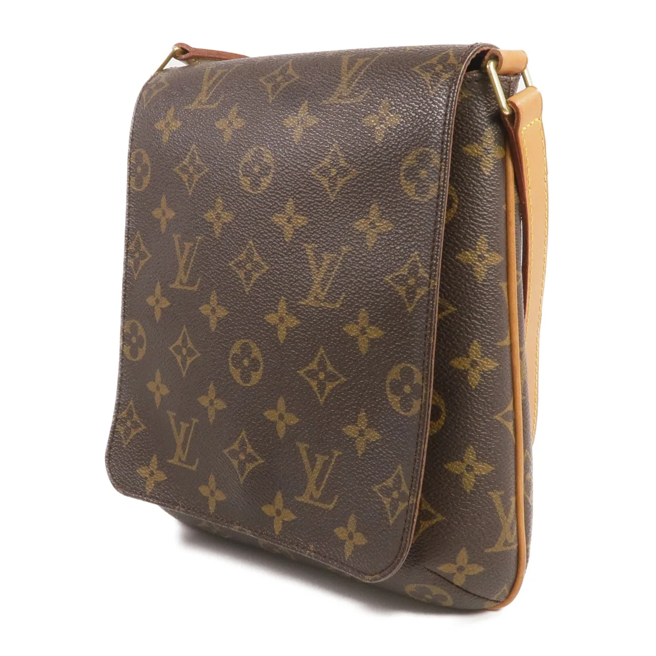 LOUIS VUITTON Musette Salsa M51258 肩背包 塗層帆布 棕色 塗層帆布 中古品B - 縮圖 2