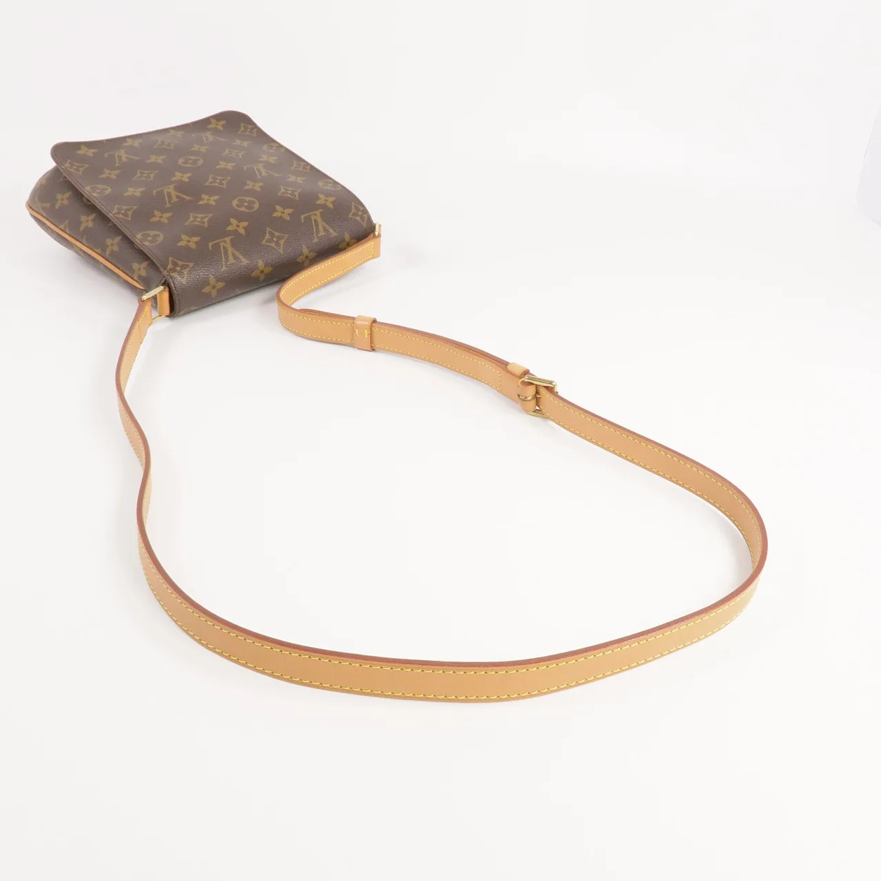 LOUIS VUITTON Musette Salsa M51258 肩背包 塗層帆布 棕色 塗層帆布 中古品B - 縮圖 6