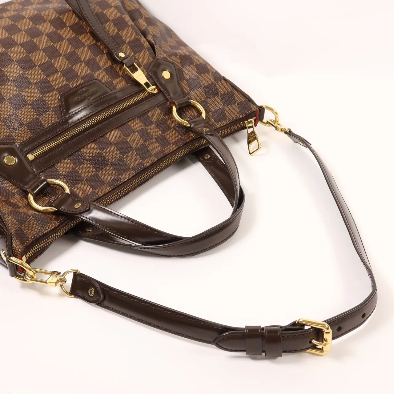 LOUIS VUITTON Evora N41131 2-Way Bag Coated Canvas 棕色 Coated Canvas Rank B - Thumbnail 8