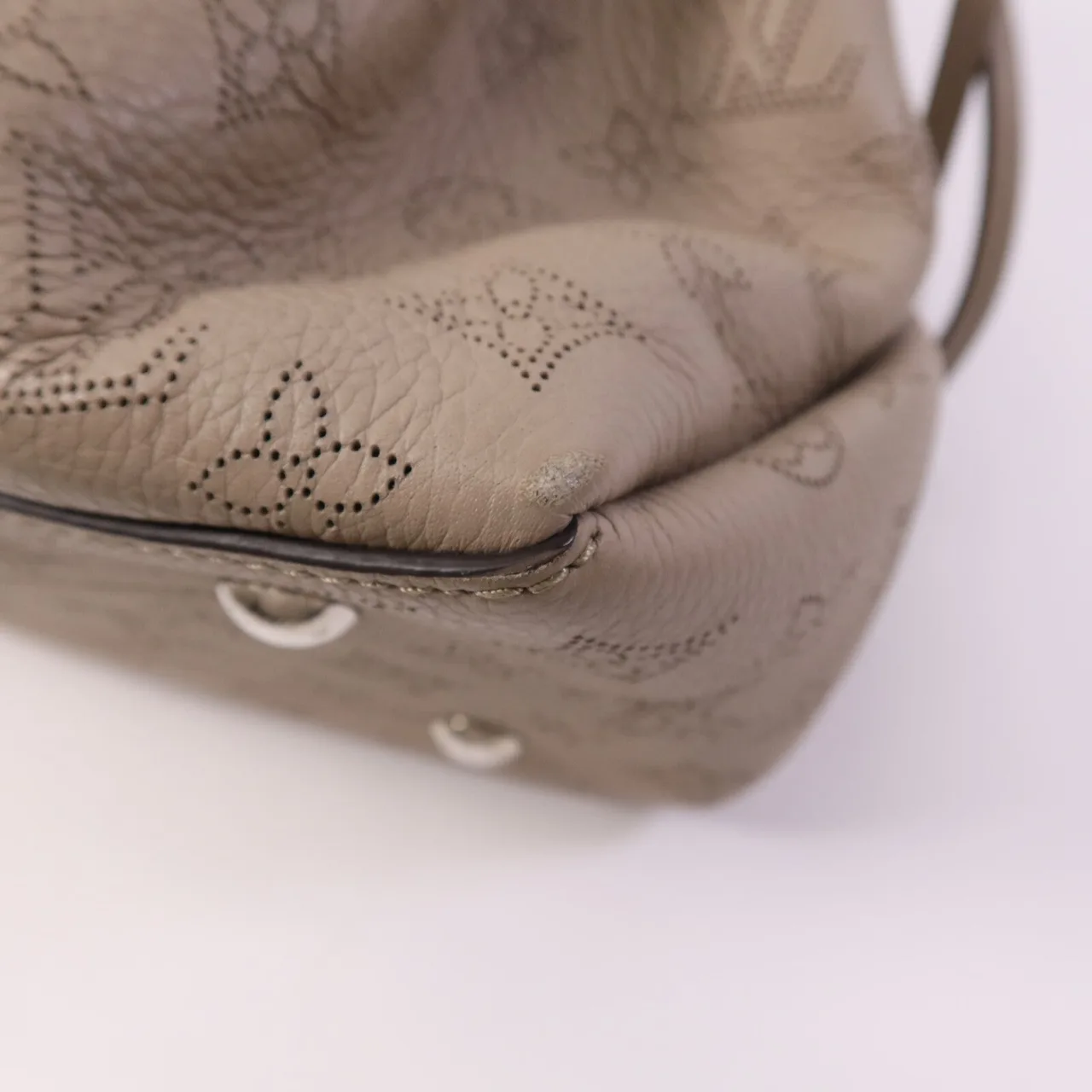 LOUIS VUITTON Bella M59201 2-Way Bag Calfskin 灰色 / Calet Grey Calfskin Rank B - Thumbnail 12