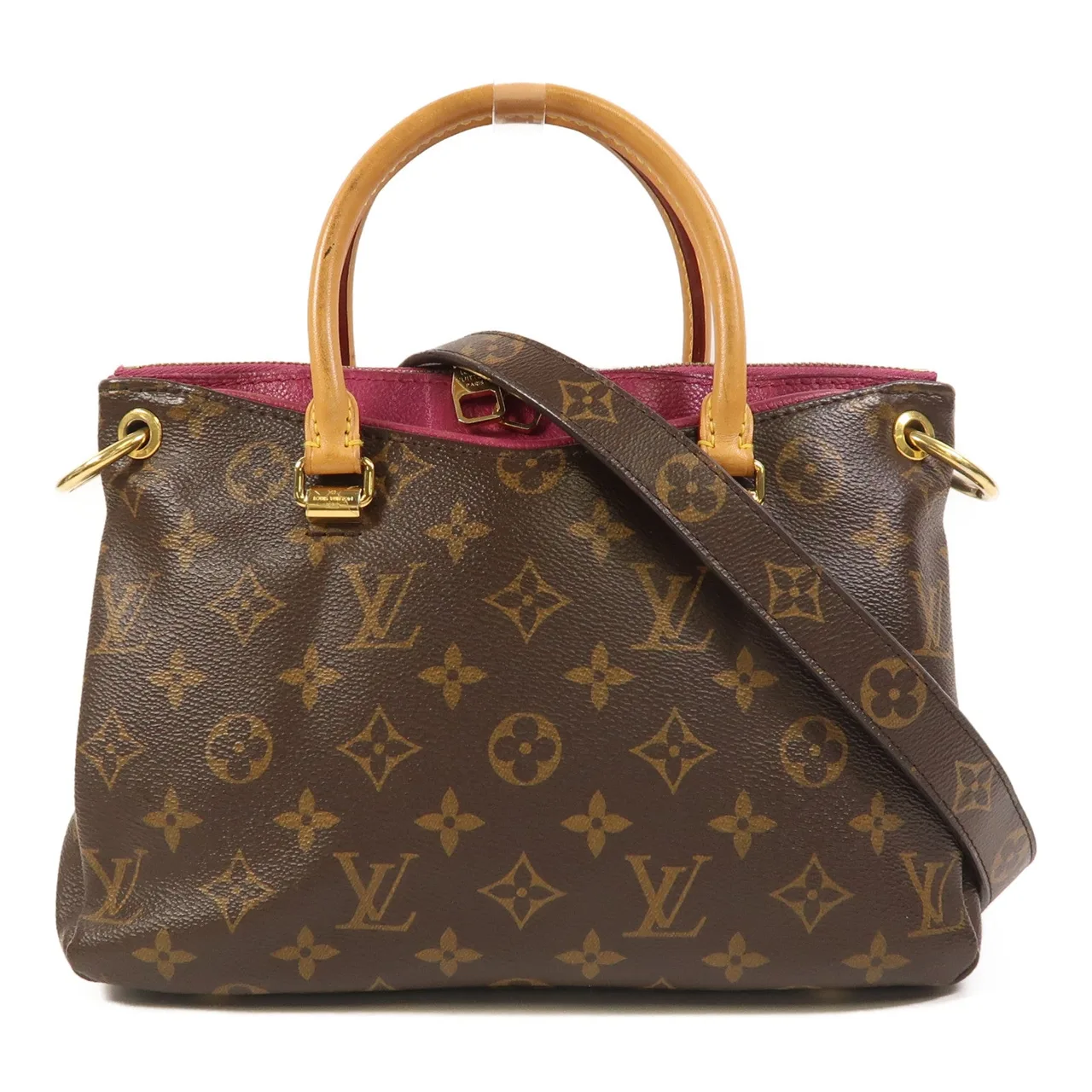 LOUIS VUITTON Pallas M41634 兩用包 塗層帆布 棕色 / Brown/Purple