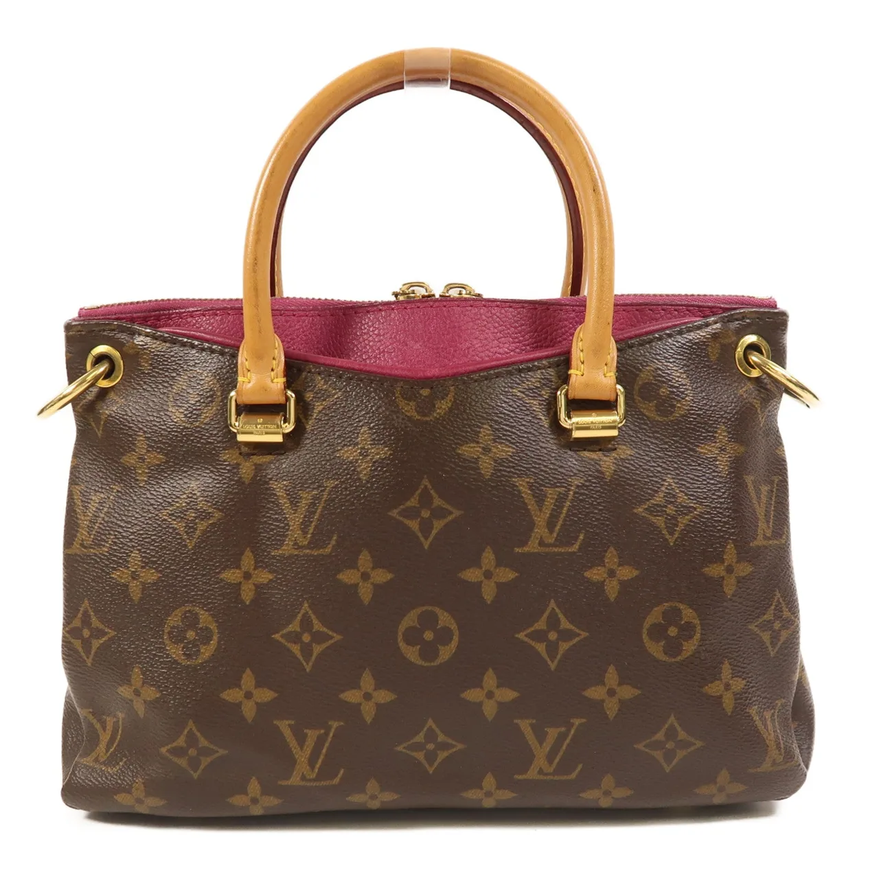 LOUIS VUITTON Pallas M41634 2-Way Bag Coated Canvas 棕色 / Brown/Purple Coated Canvas Rank B - Thumbnail 2