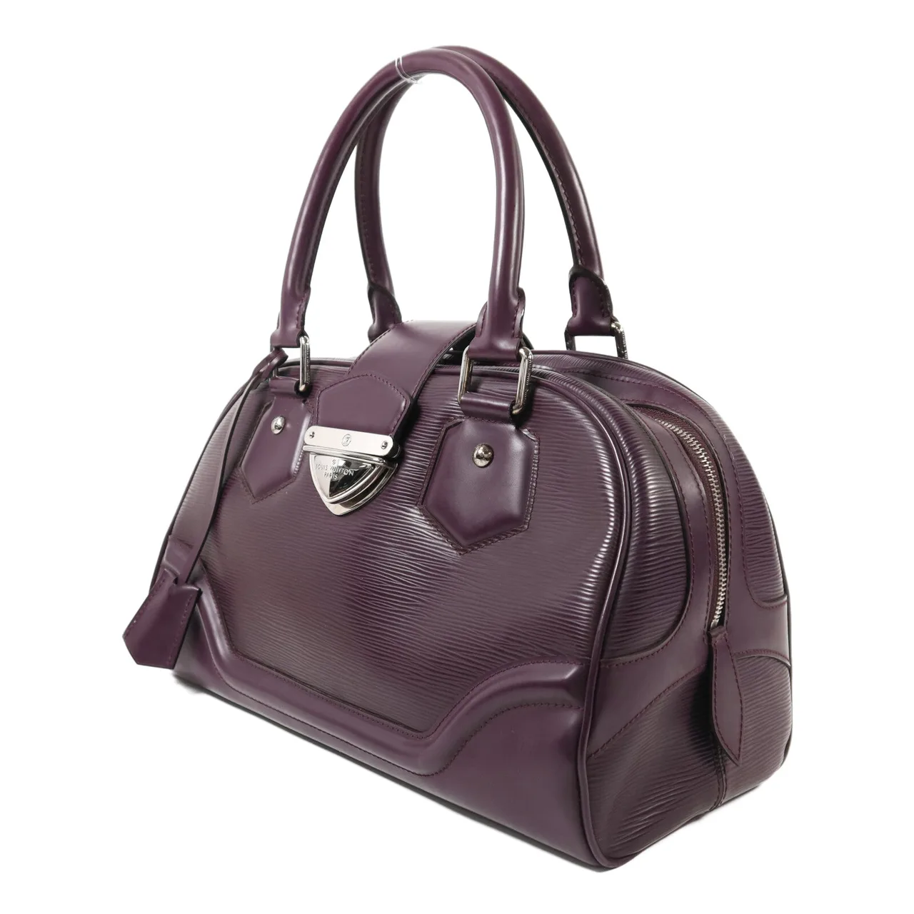 LOUIS VUITTON Montaigne M5931K 手提包 牛皮 紫色 牛皮 中古品B - 縮圖 3