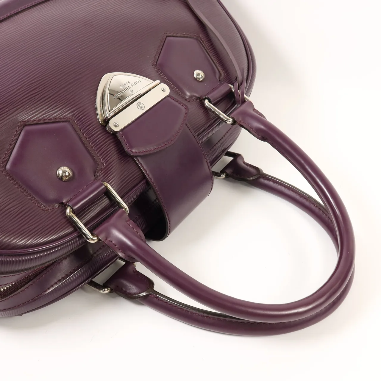 LOUIS VUITTON Montaigne M5931K 手提包 牛皮 紫色 牛皮 中古品B - 縮圖 8