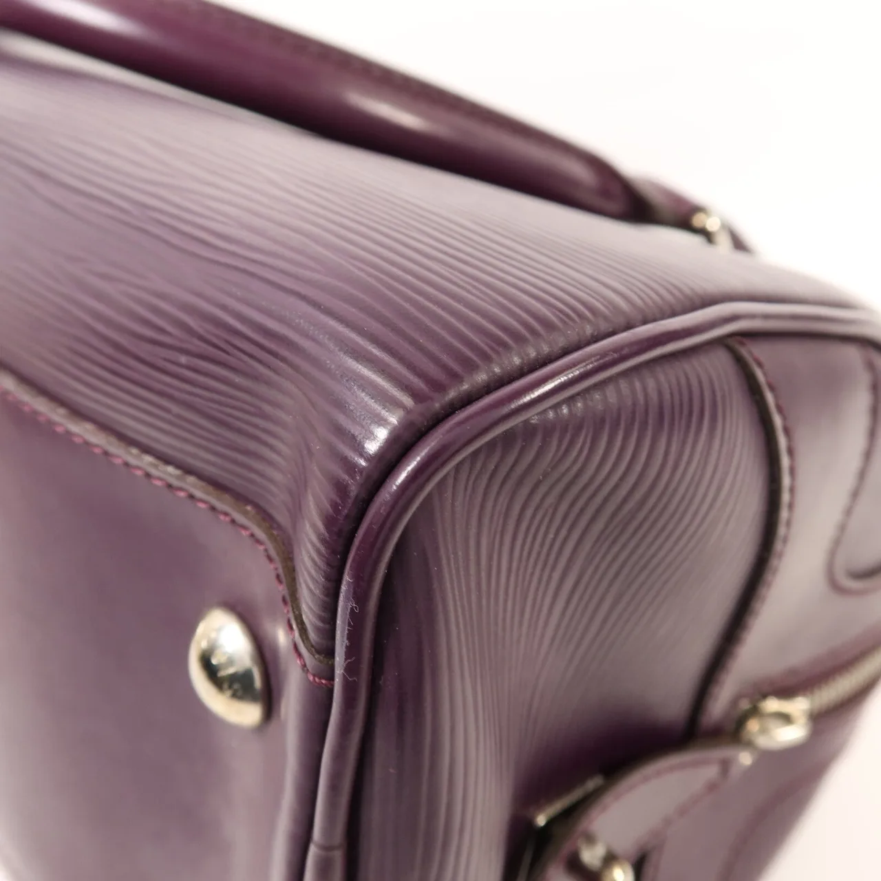 LOUIS VUITTON Montaigne M5931K 手提包 牛皮 紫色 牛皮 中古品B - 縮圖 14